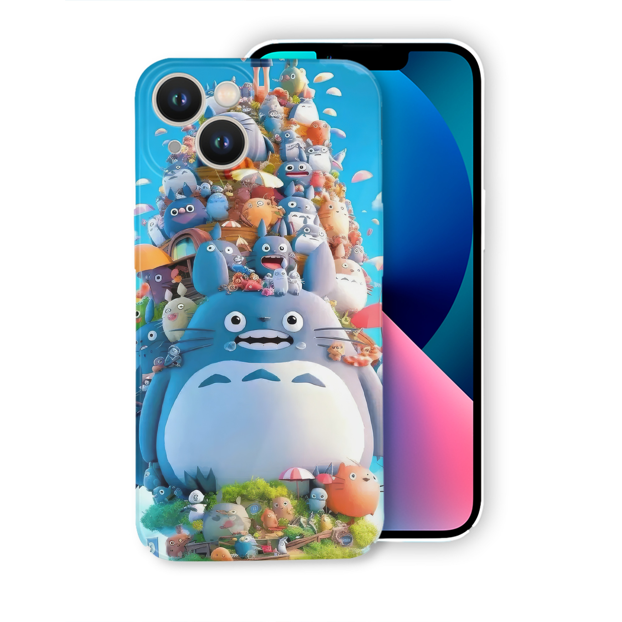 （画像用） となりのトトロ 草壁メイ 草壁サツキ My Neighbor Totoro Satsuki Kusakabe Mei Kusakabe 【iPhone 14シリーズ対応】ハードケース