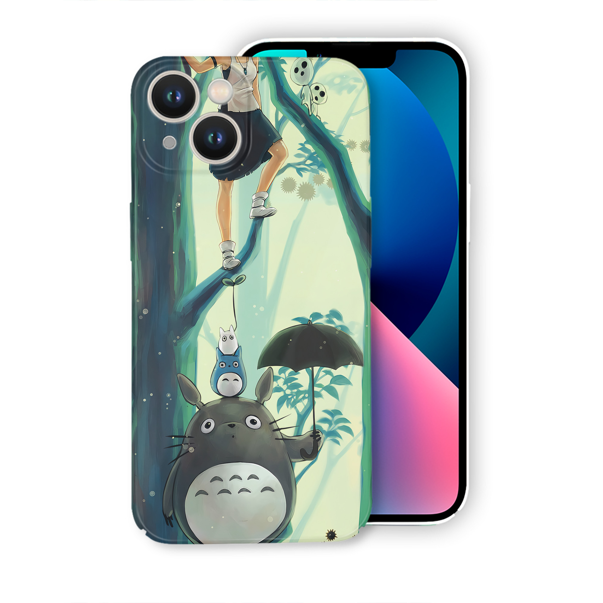（画像用） となりのトトロ 草壁メイ 草壁サツキ My Neighbor Totoro Satsuki Kusakabe Mei Kusakabe 【iPhone 14シリーズ対応】ハードケース