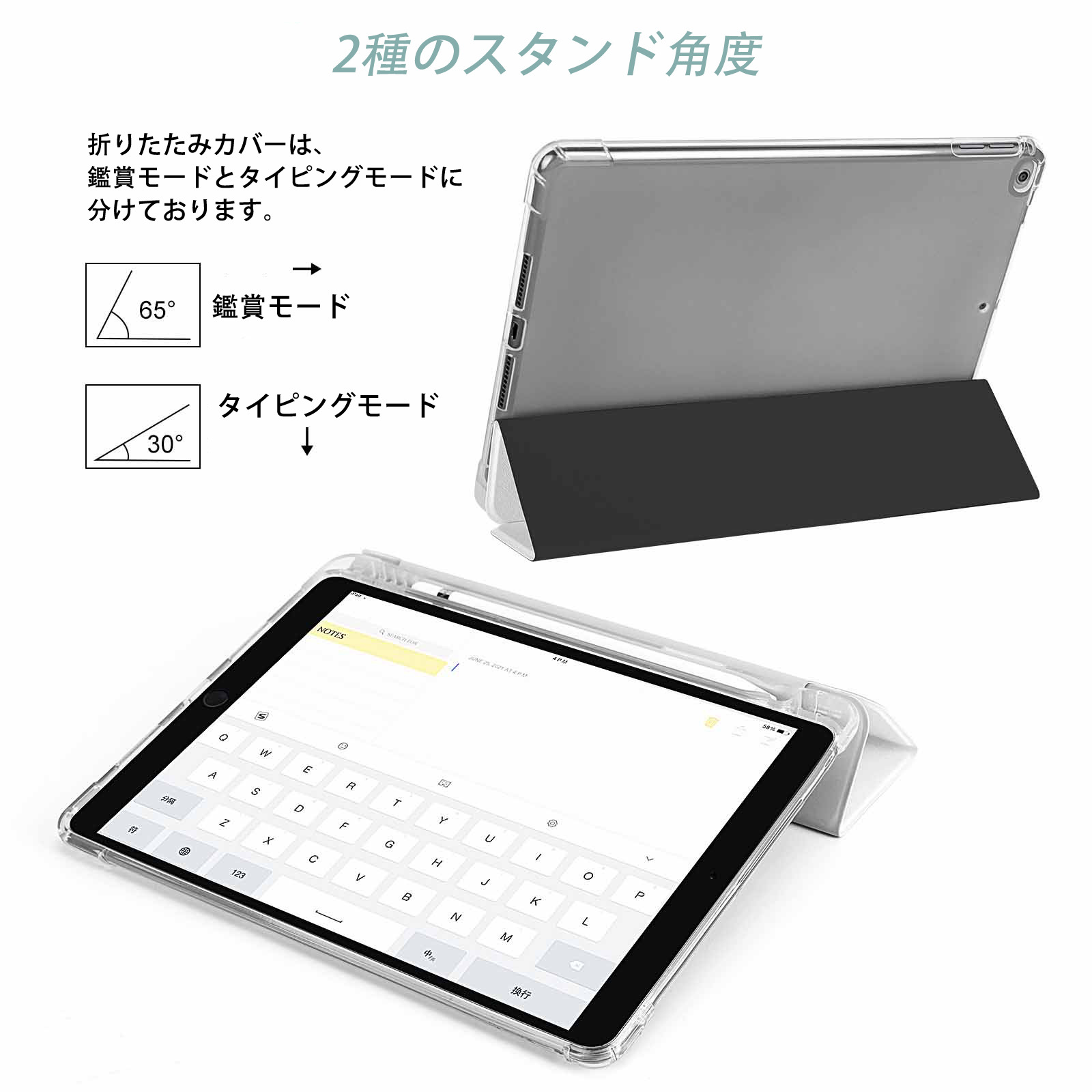 となりのトトロ 草壁メイ 草壁サツキ My Neighbor Totoro Satsuki Kusakabe Mei Kusakabe IPad ケース ペン収納付き 三つ折りスタンド PUレザー×シリコン 対応機種9.5/10.5/10.9インチ