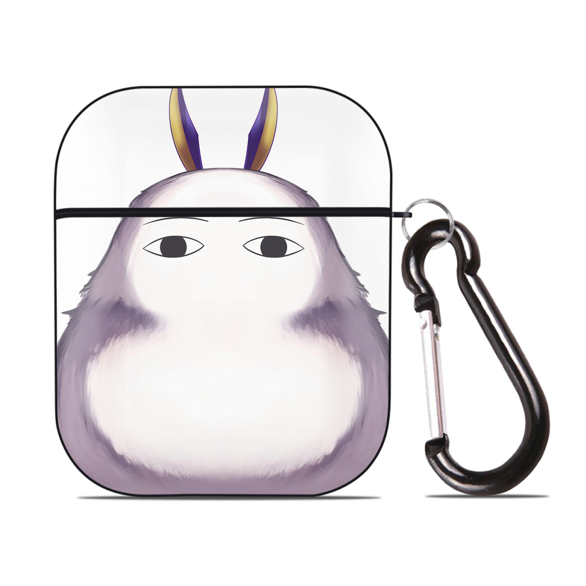 （画像用） となりのトトロ 草壁メイ 草壁サツキ My Neighbor Totoro Satsuki Kusakabe Mei Kusakabe AirPods 第2世代保護ケース ハードシェル ブラック 耐衝撃・防指紋・カラビナ付き