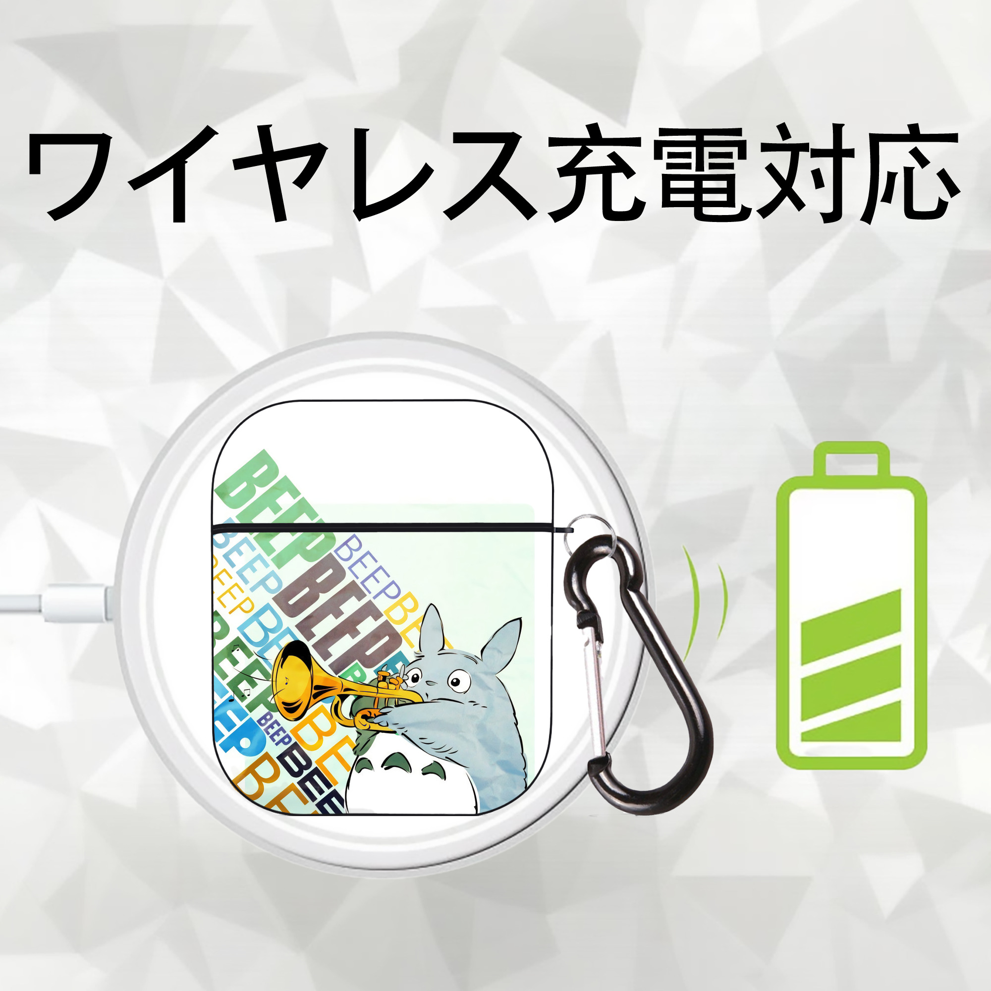 となりのトトロ 草壁メイ 草壁サツキ My Neighbor Totoro Satsuki Kusakabe Mei Kusakabe AirPods 第2世代保護ケース ハードシェル ブラック 耐衝撃・防指紋・カラビナ付き