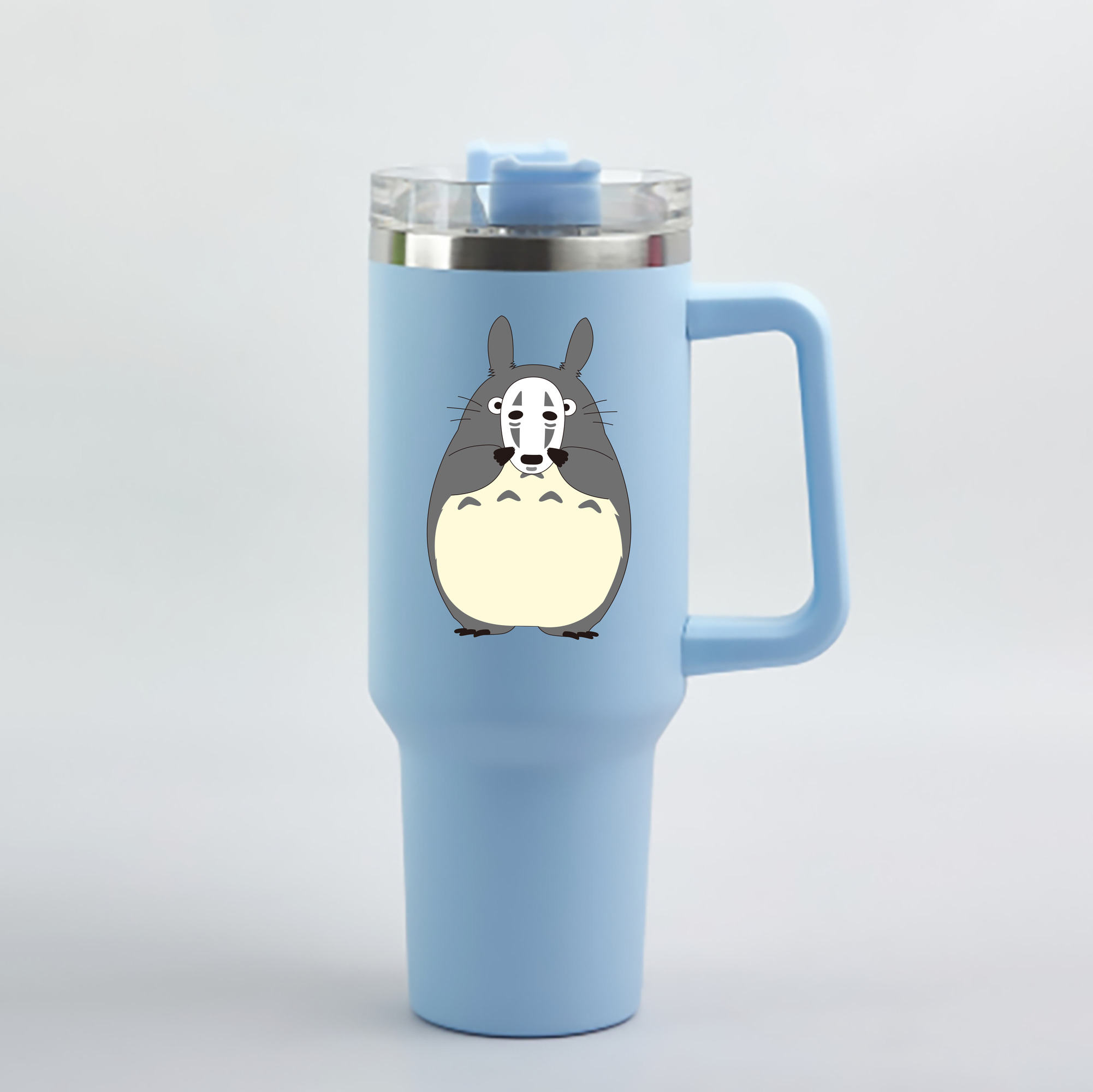 （画像用） となりのトトロ 草壁メイ 草壁サツキ My Neighbor Totoro Satsuki Kusakabe Mei Kusakabe 1200mL車用タンブラー - クリスタルステッカー（プラスチックストロー付き）