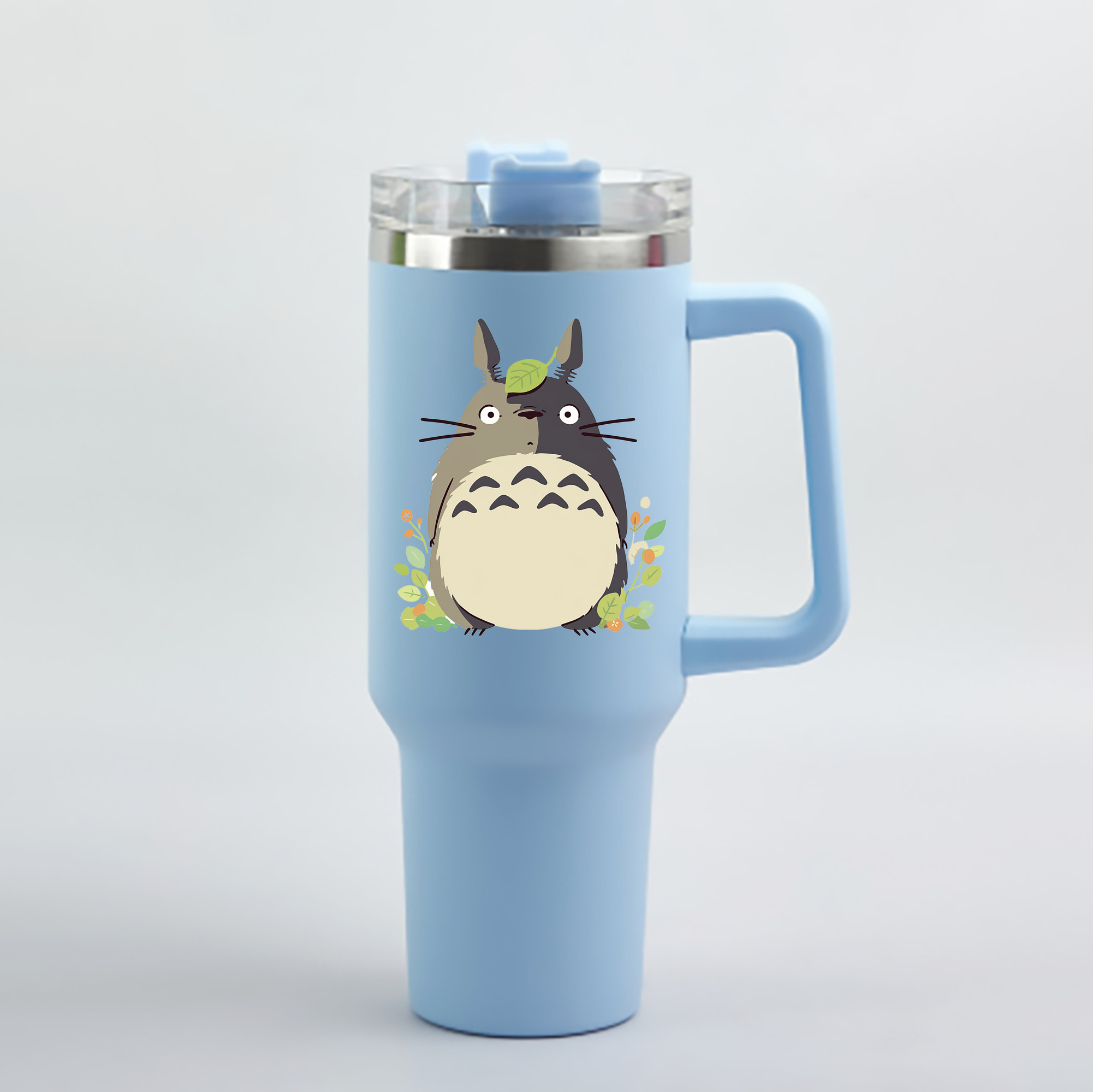 （画像用） となりのトトロ 草壁メイ 草壁サツキ My Neighbor Totoro Satsuki Kusakabe Mei Kusakabe 1200mL車用タンブラー - クリスタルステッカー（プラスチックストロー付き）