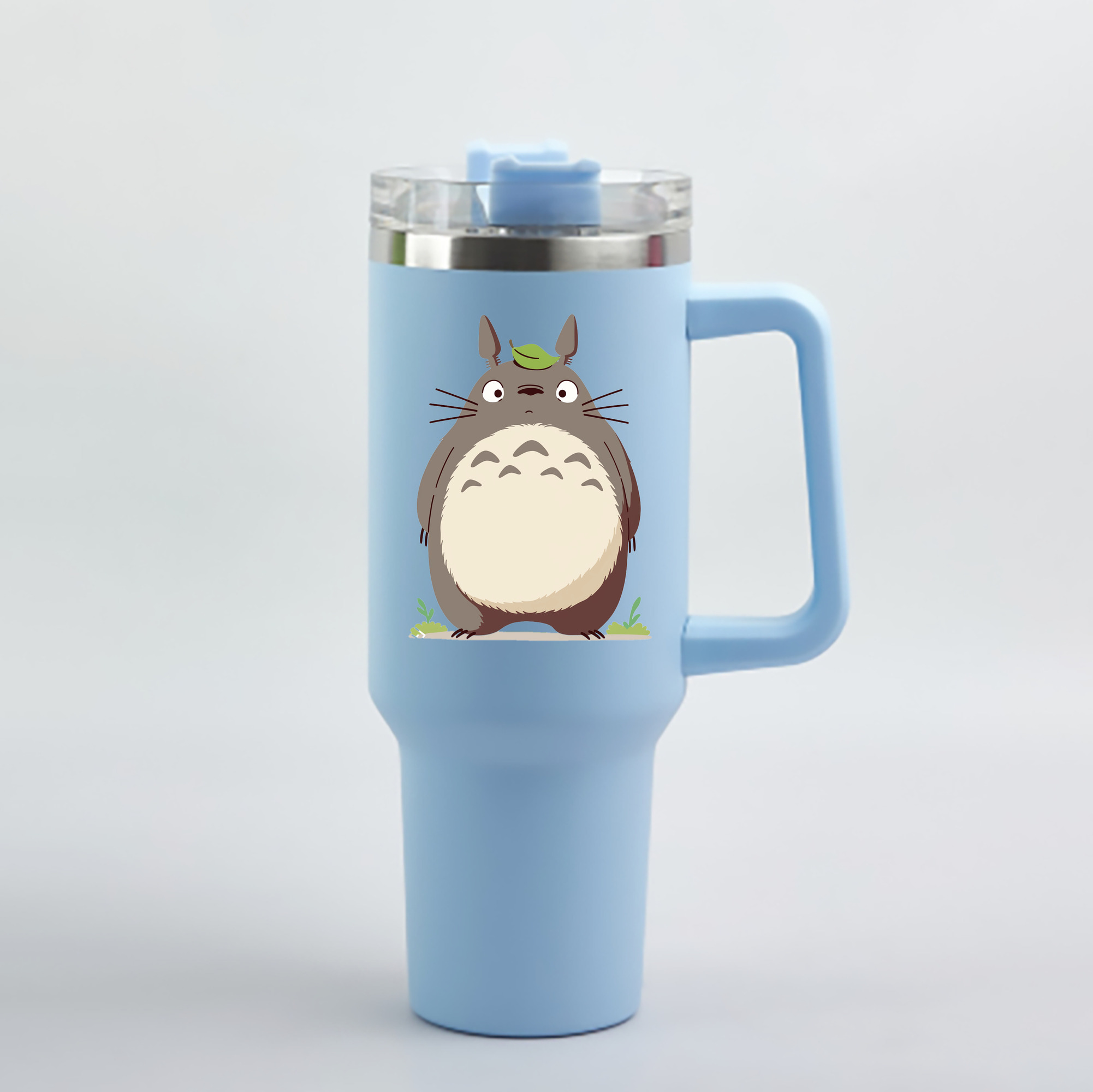 （画像用） となりのトトロ 草壁メイ 草壁サツキ My Neighbor Totoro Satsuki Kusakabe Mei Kusakabe 1200mL車用タンブラー - クリスタルステッカー（プラスチックストロー付き）