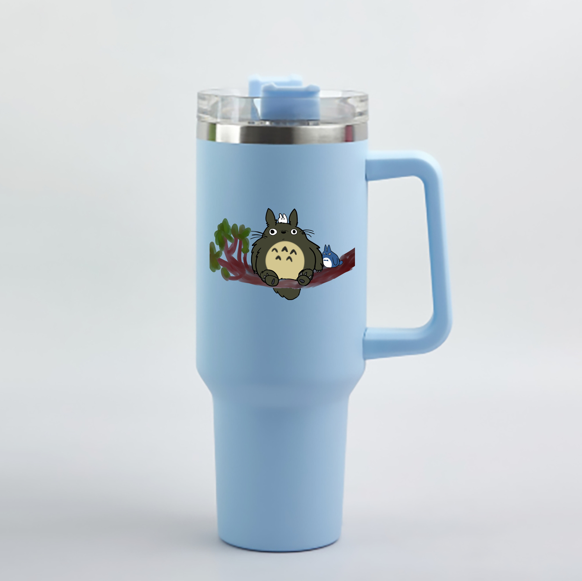 （画像用） となりのトトロ 草壁メイ 草壁サツキ My Neighbor Totoro Satsuki Kusakabe Mei Kusakabe 1200mL車用タンブラー - クリスタルステッカー（プラスチックストロー付き）