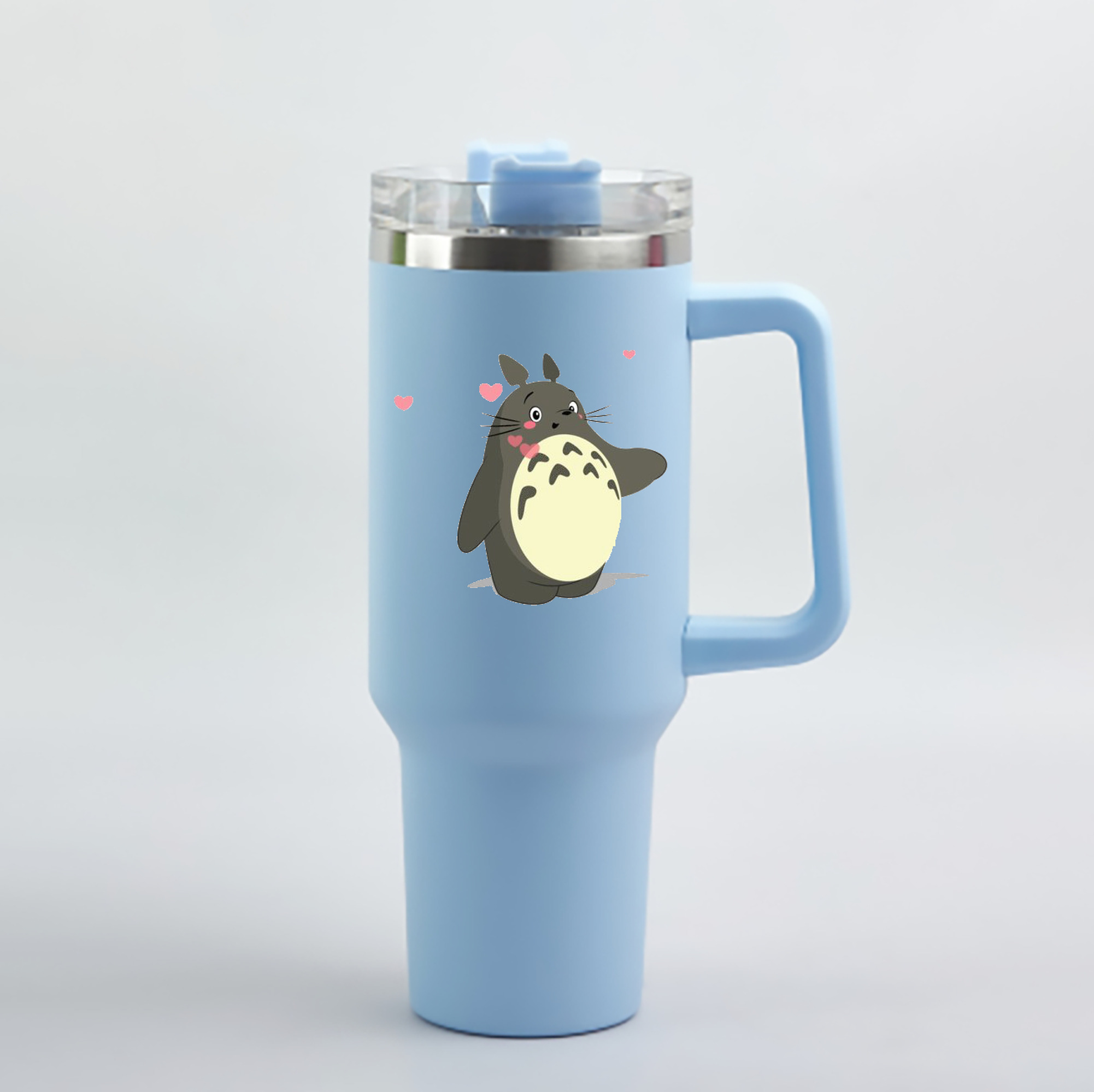 （画像用） となりのトトロ 草壁メイ 草壁サツキ My Neighbor Totoro Satsuki Kusakabe Mei Kusakabe 1200mL車用タンブラー - クリスタルステッカー（プラスチックストロー付き）