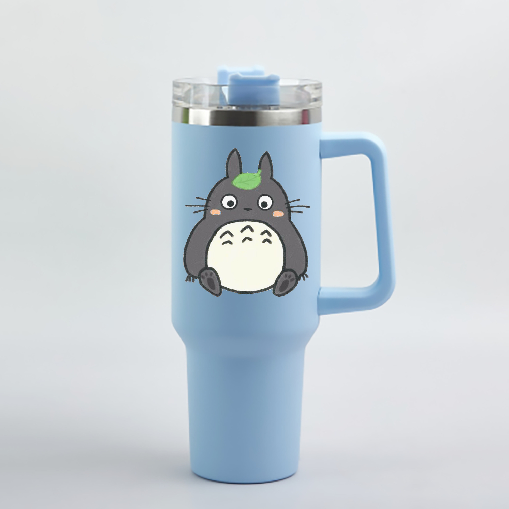 （画像用） となりのトトロ 草壁メイ 草壁サツキ My Neighbor Totoro Satsuki Kusakabe Mei Kusakabe 1200mL車用タンブラー - クリスタルステッカー（プラスチックストロー付き）