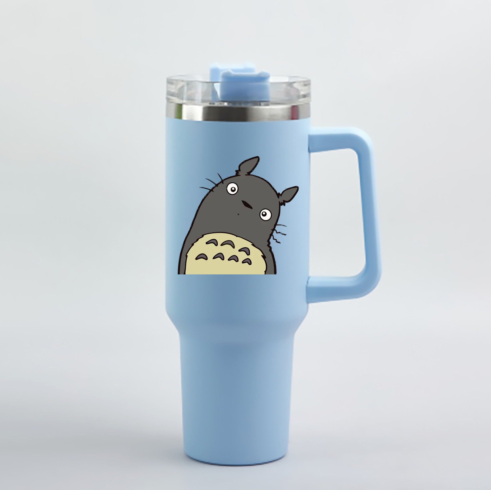 （画像用） となりのトトロ 草壁メイ 草壁サツキ My Neighbor Totoro Satsuki Kusakabe Mei Kusakabe 1200mL車用タンブラー - クリスタルステッカー（プラスチックストロー付き）