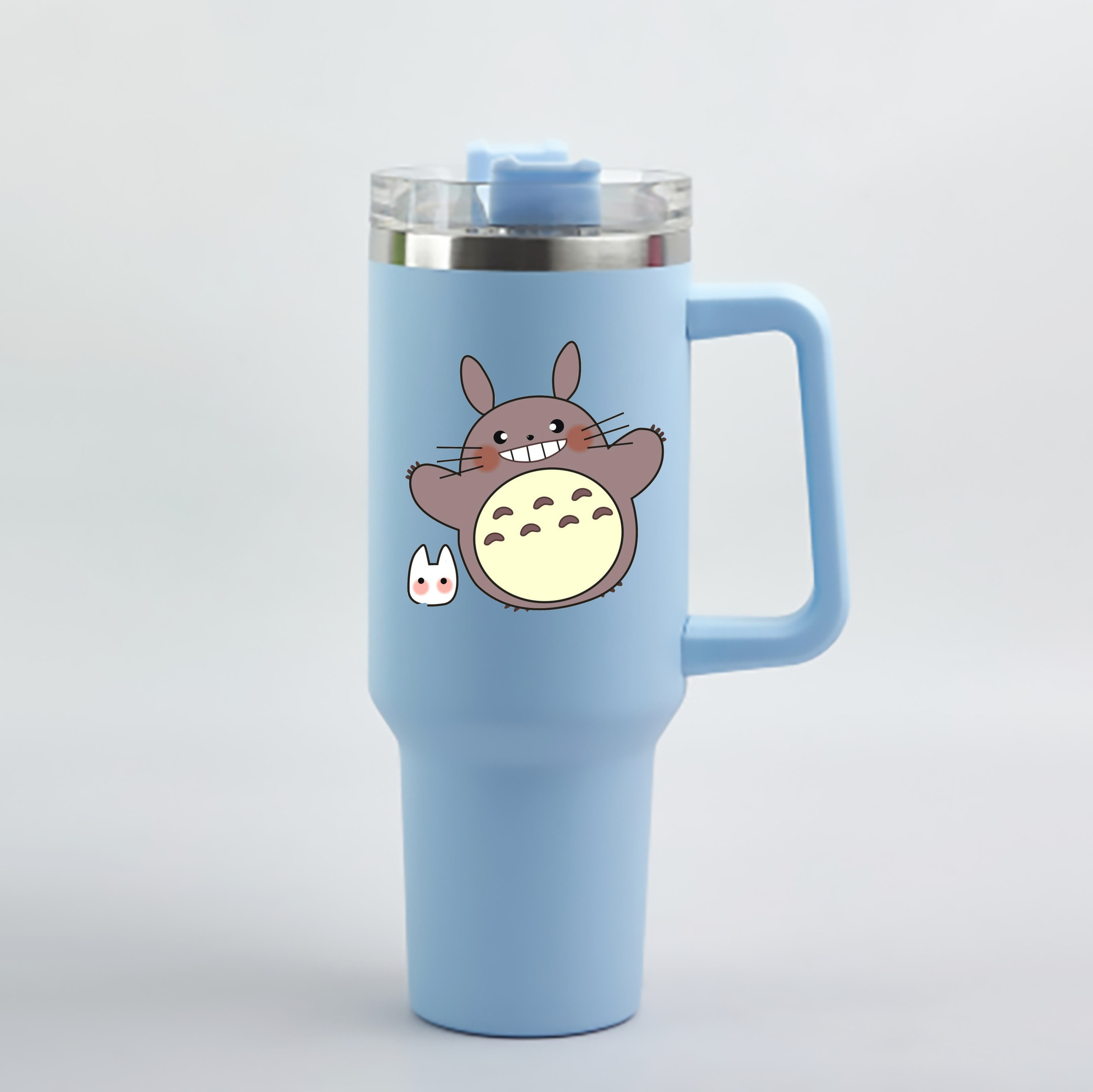 （画像用） となりのトトロ 草壁メイ 草壁サツキ My Neighbor Totoro Satsuki Kusakabe Mei Kusakabe 1200mL車用タンブラー - クリスタルステッカー（プラスチックストロー付き）