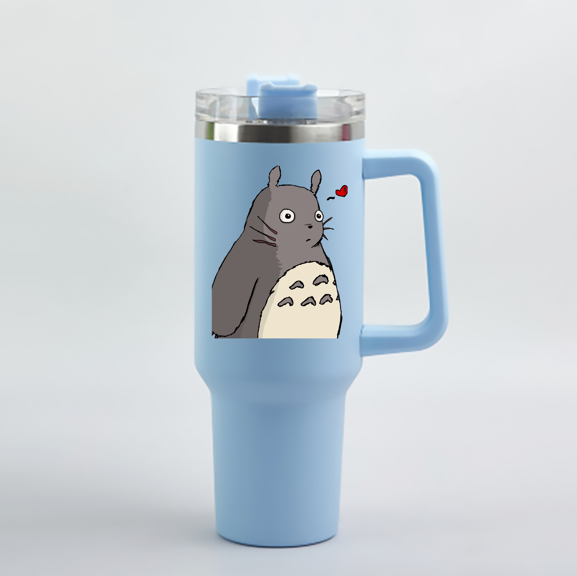 （画像用） となりのトトロ 草壁メイ 草壁サツキ My Neighbor Totoro Satsuki Kusakabe Mei Kusakabe 1200mL車用タンブラー - クリスタルステッカー（プラスチックストロー付き）