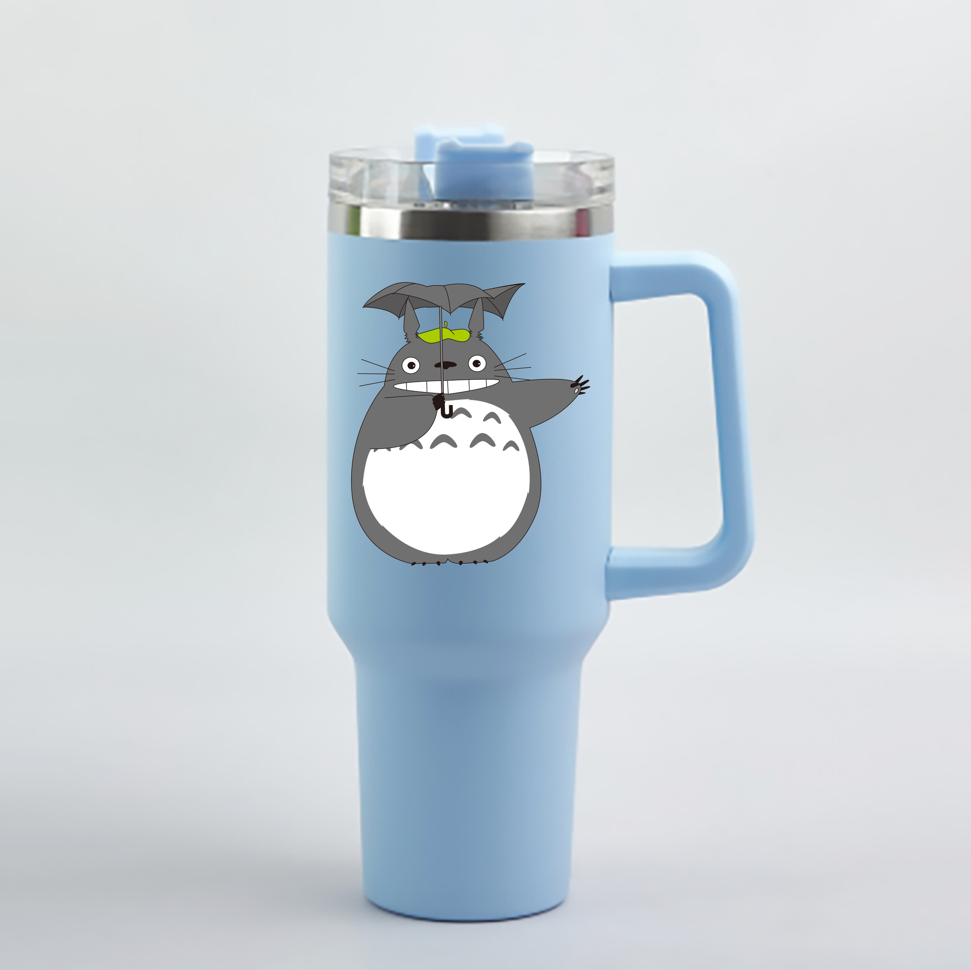 （画像用） となりのトトロ 草壁メイ 草壁サツキ My Neighbor Totoro Satsuki Kusakabe Mei Kusakabe 1200mL車用タンブラー - クリスタルステッカー（プラスチックストロー付き）