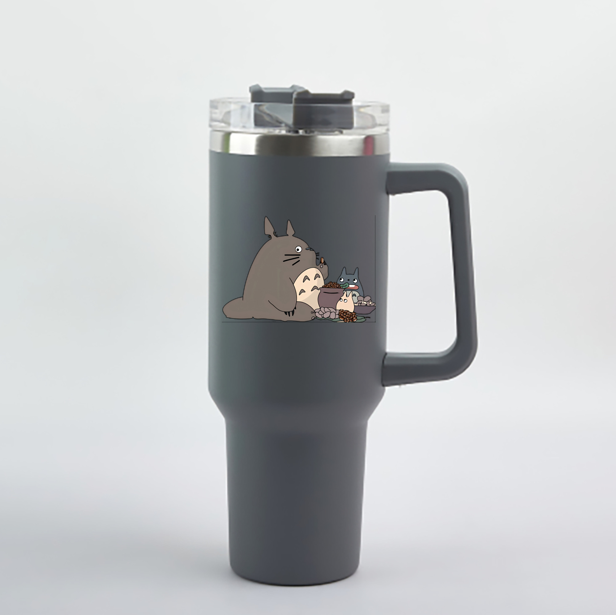 （画像用） となりのトトロ 草壁メイ 草壁サツキ My Neighbor Totoro Satsuki Kusakabe Mei Kusakabe 1200mL車用タンブラー - クリスタルステッカー（プラスチックストロー付き）