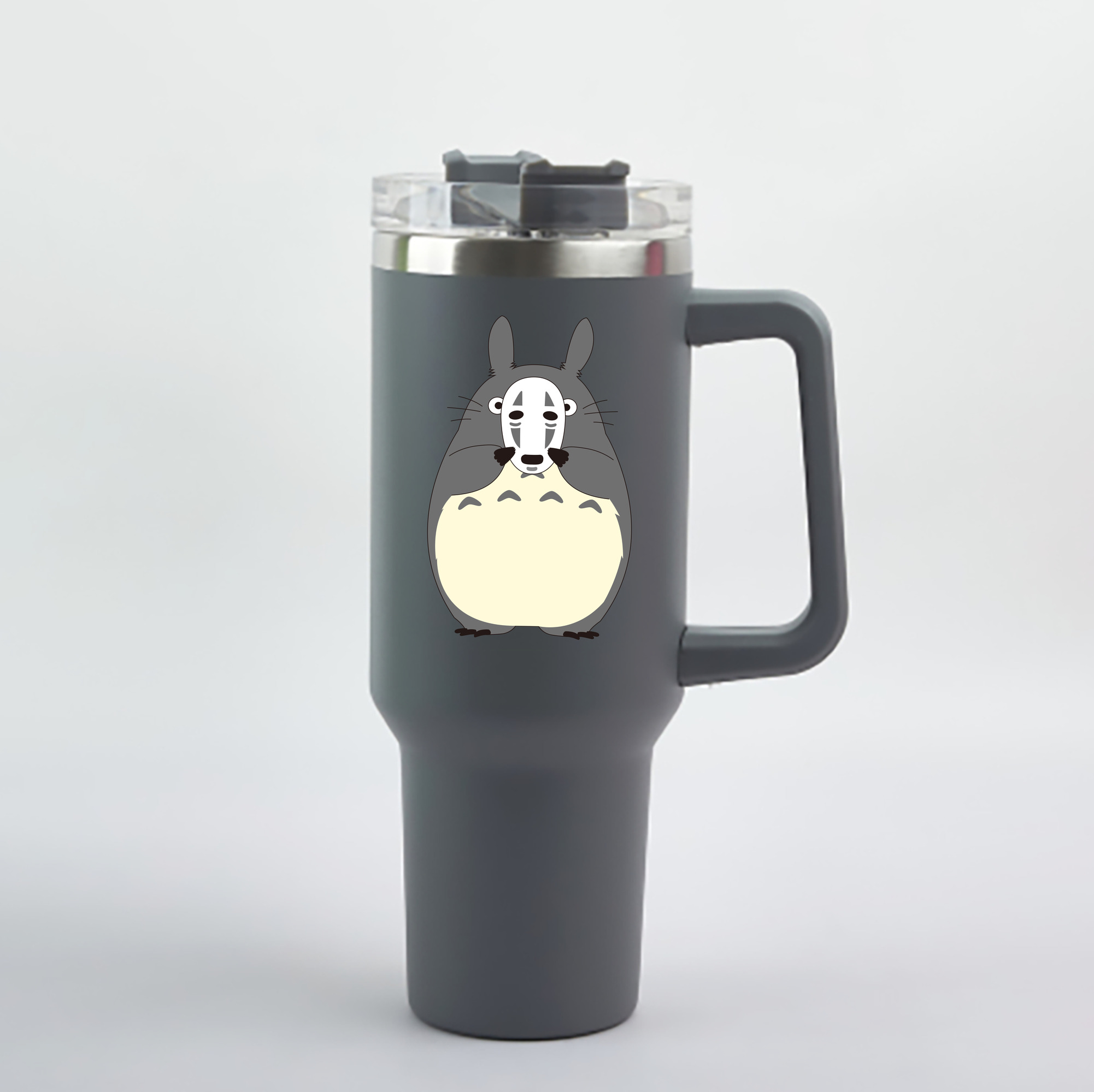 （画像用） となりのトトロ 草壁メイ 草壁サツキ My Neighbor Totoro Satsuki Kusakabe Mei Kusakabe 1200mL車用タンブラー - クリスタルステッカー（プラスチックストロー付き）