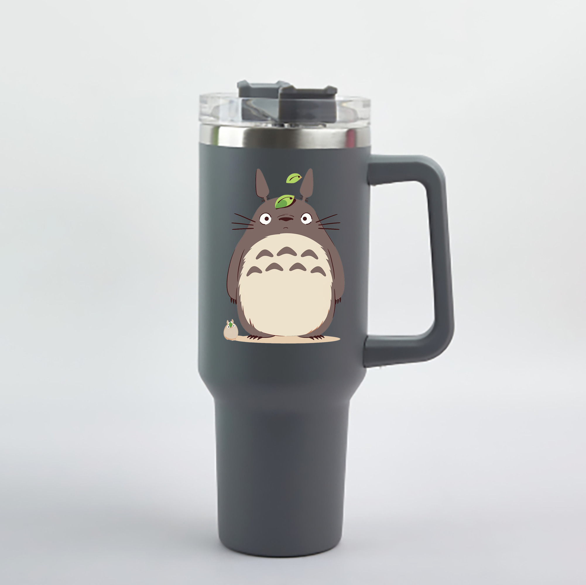 （画像用） となりのトトロ 草壁メイ 草壁サツキ My Neighbor Totoro Satsuki Kusakabe Mei Kusakabe 1200mL車用タンブラー - クリスタルステッカー（プラスチックストロー付き）