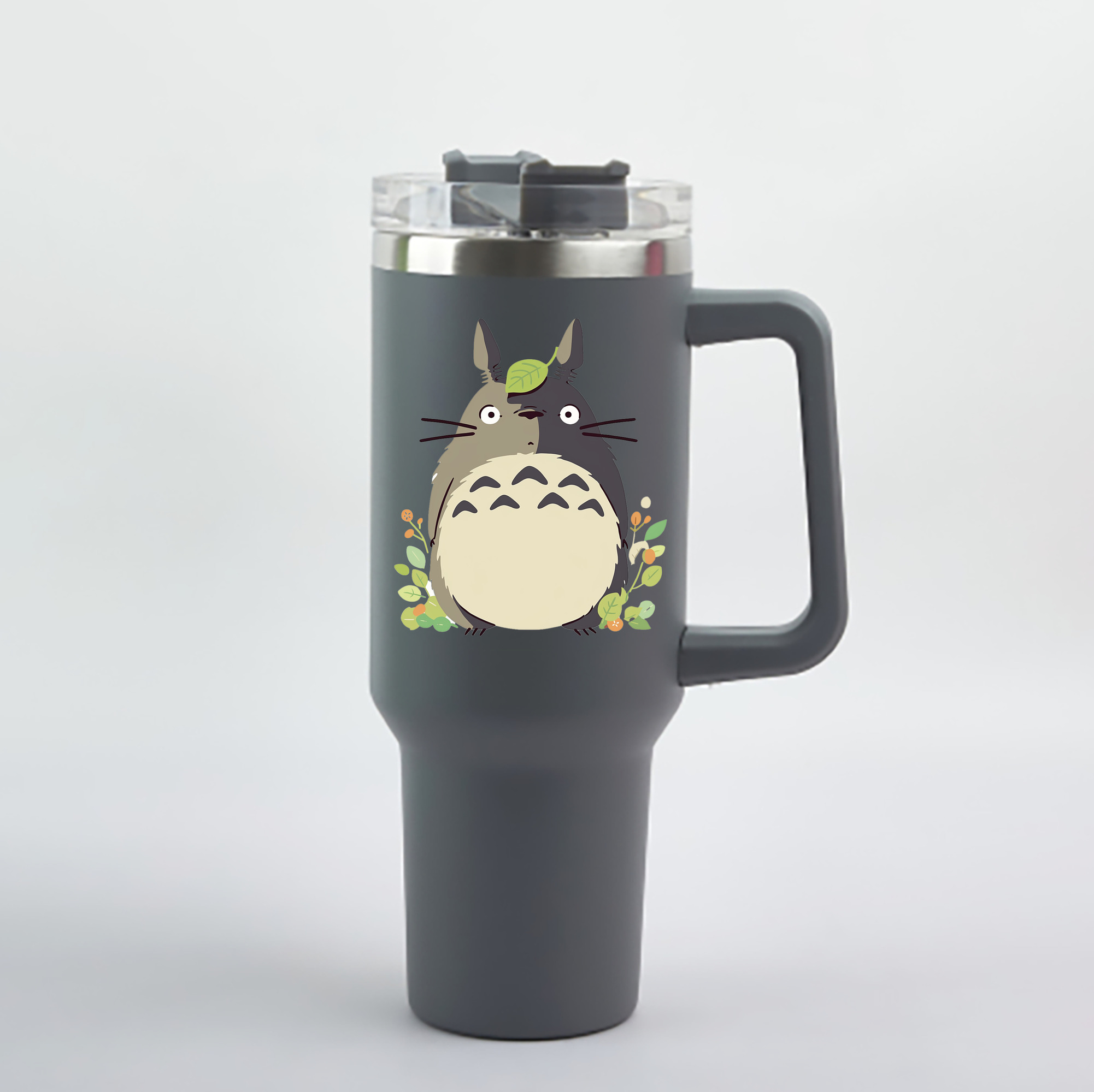 （画像用） となりのトトロ 草壁メイ 草壁サツキ My Neighbor Totoro Satsuki Kusakabe Mei Kusakabe 1200mL車用タンブラー - クリスタルステッカー（プラスチックストロー付き）