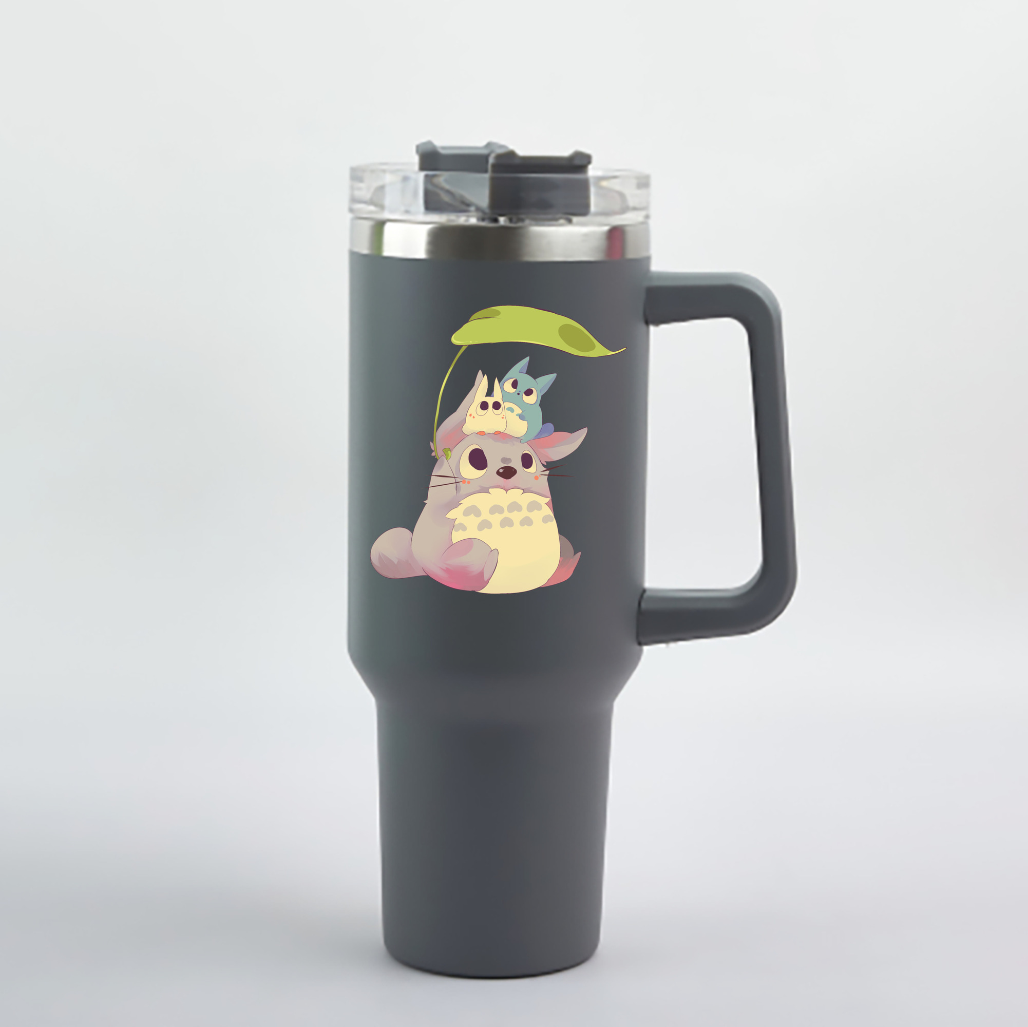 （画像用） となりのトトロ 草壁メイ 草壁サツキ My Neighbor Totoro Satsuki Kusakabe Mei Kusakabe 1200mL車用タンブラー - クリスタルステッカー（プラスチックストロー付き）