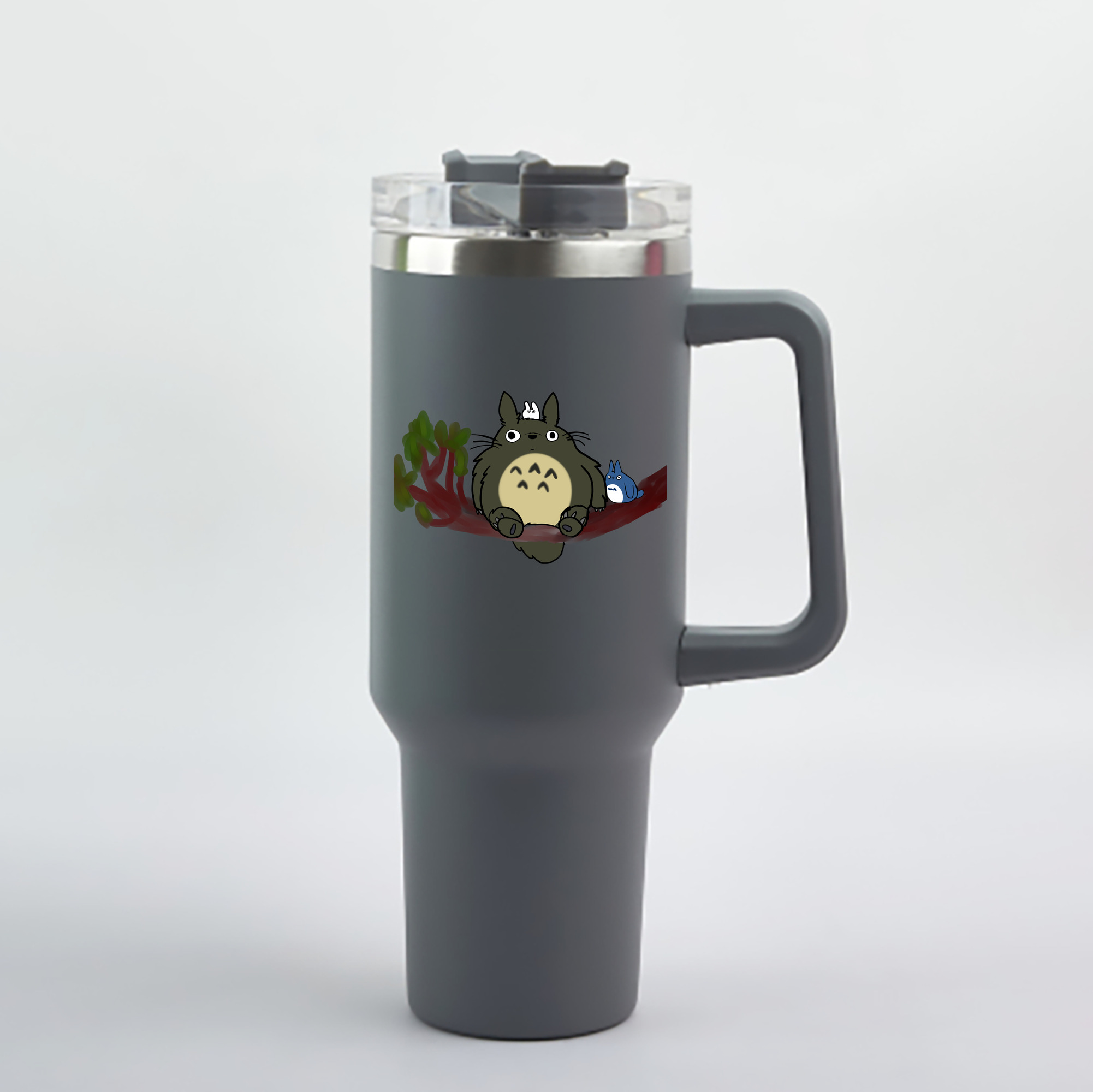 （画像用） となりのトトロ 草壁メイ 草壁サツキ My Neighbor Totoro Satsuki Kusakabe Mei Kusakabe 1200mL車用タンブラー - クリスタルステッカー（プラスチックストロー付き）
