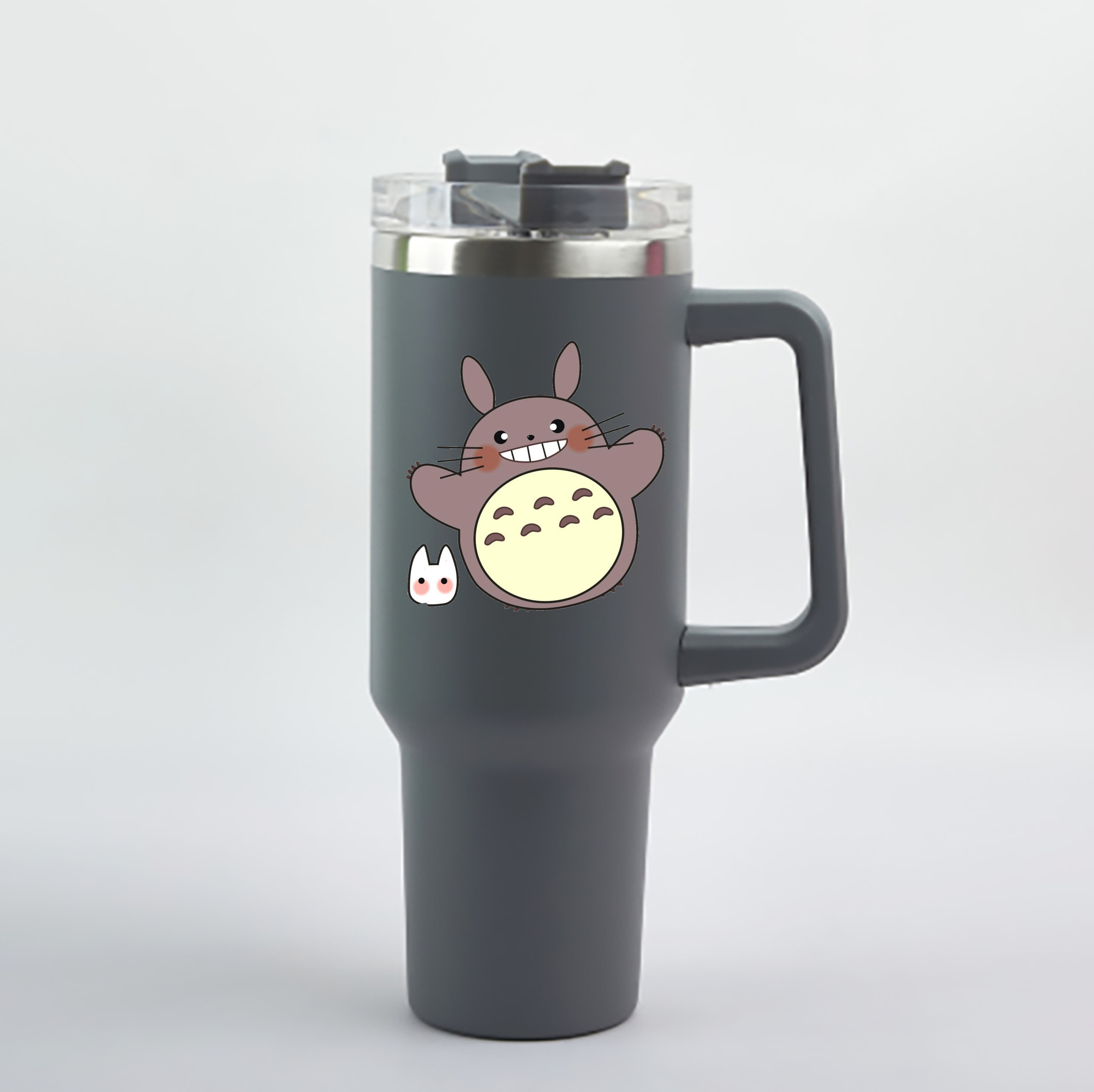 （画像用） となりのトトロ 草壁メイ 草壁サツキ My Neighbor Totoro Satsuki Kusakabe Mei Kusakabe 1200mL車用タンブラー - クリスタルステッカー（プラスチックストロー付き）