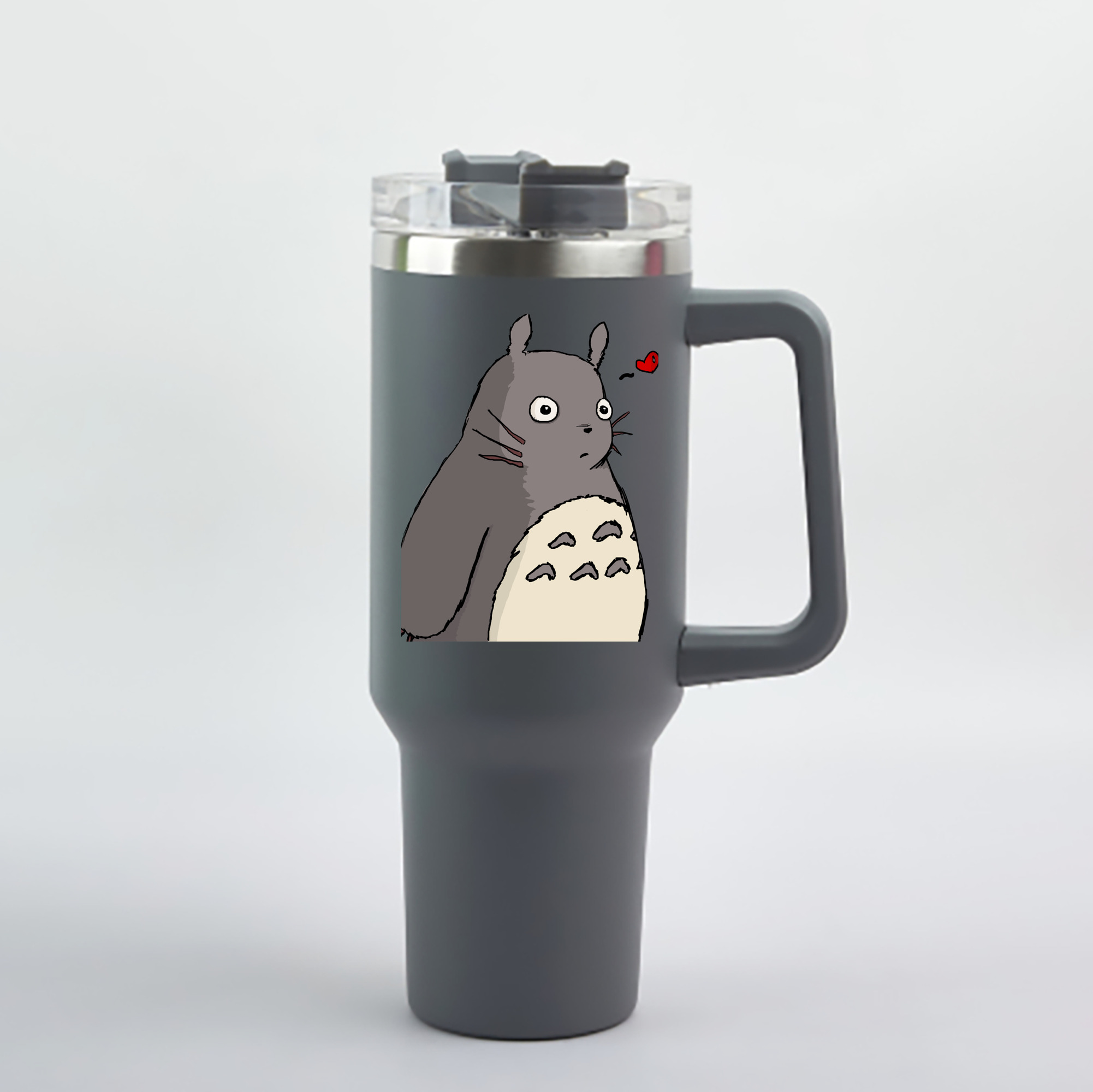 （画像用） となりのトトロ 草壁メイ 草壁サツキ My Neighbor Totoro Satsuki Kusakabe Mei Kusakabe 1200mL車用タンブラー - クリスタルステッカー（プラスチックストロー付き）