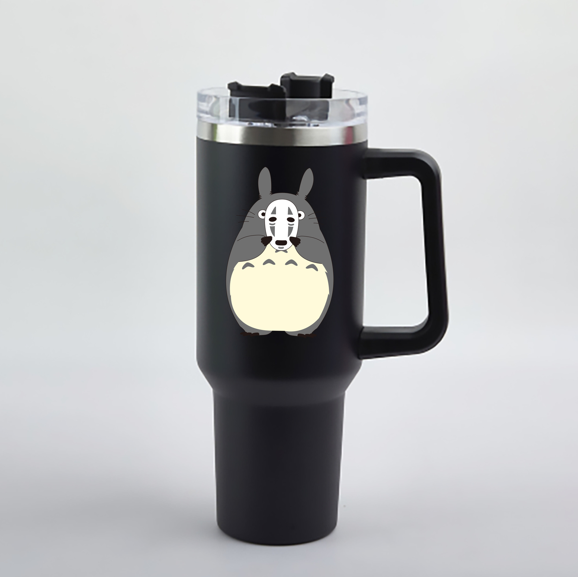 （画像用） となりのトトロ 草壁メイ 草壁サツキ My Neighbor Totoro Satsuki Kusakabe Mei Kusakabe 1200mL車用タンブラー - クリスタルステッカー（プラスチックストロー付き）