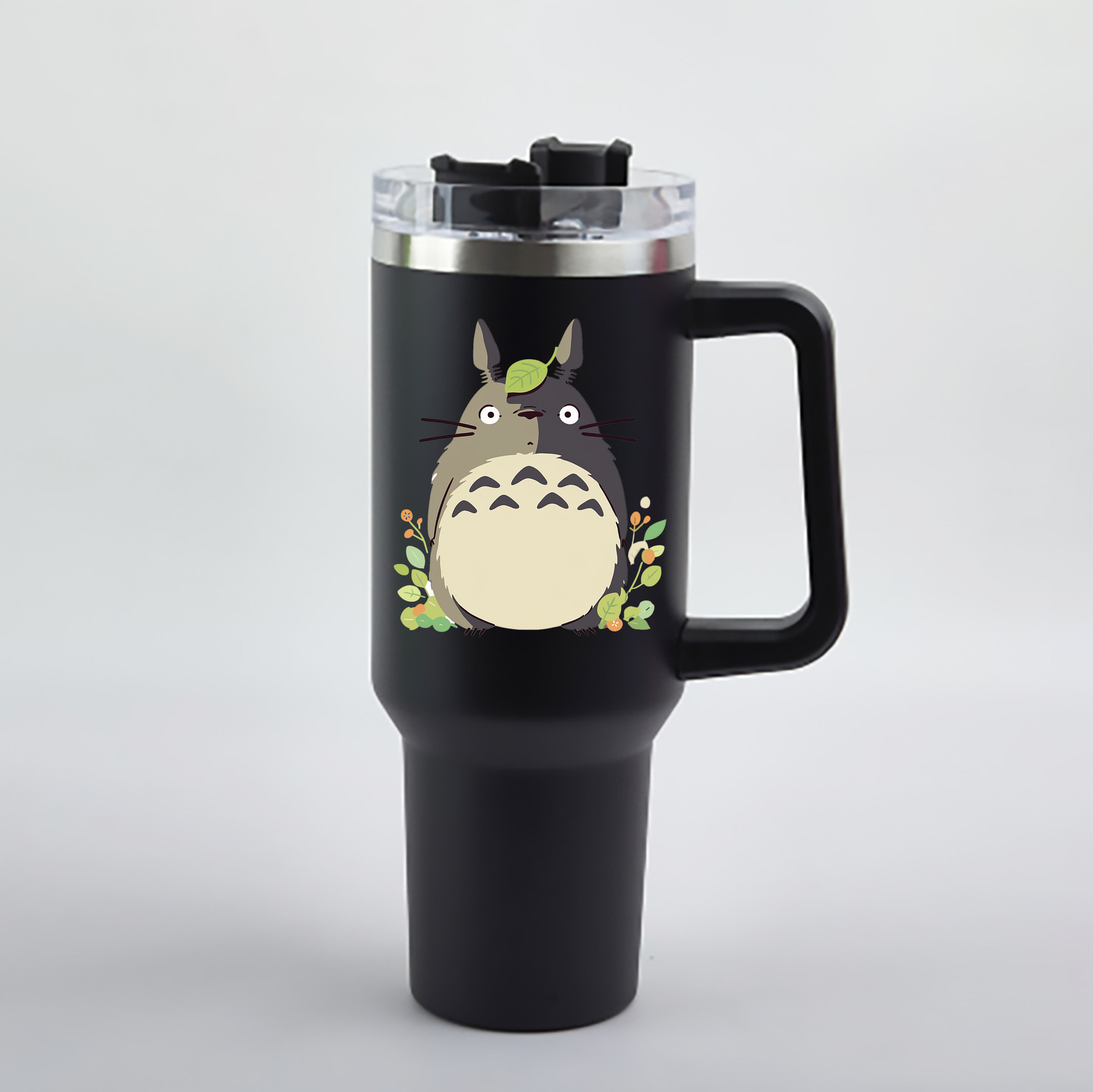 （画像用） となりのトトロ 草壁メイ 草壁サツキ My Neighbor Totoro Satsuki Kusakabe Mei Kusakabe 1200mL車用タンブラー - クリスタルステッカー（プラスチックストロー付き）