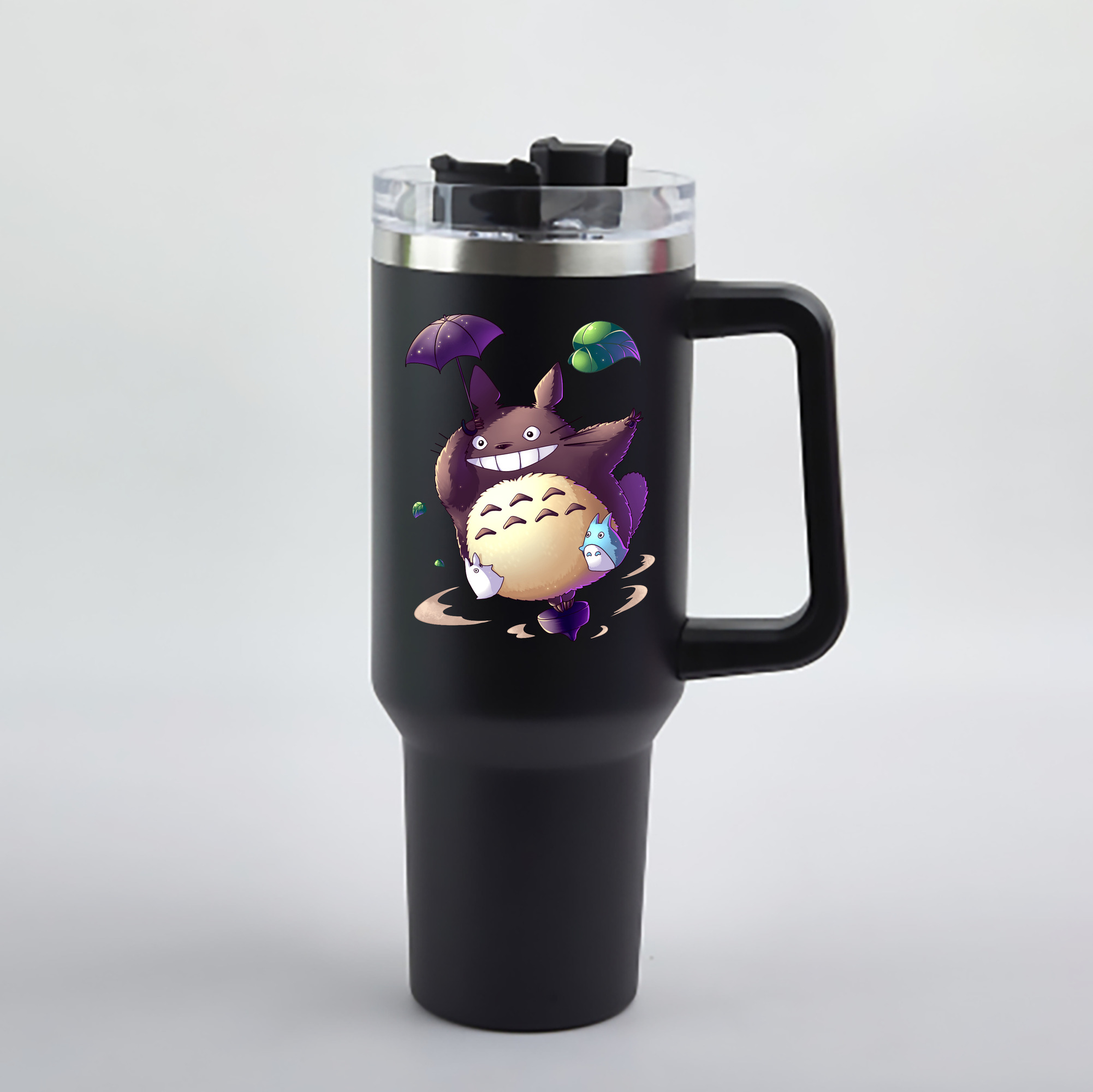 （画像用） となりのトトロ 草壁メイ 草壁サツキ My Neighbor Totoro Satsuki Kusakabe Mei Kusakabe 1200mL車用タンブラー - クリスタルステッカー（プラスチックストロー付き）