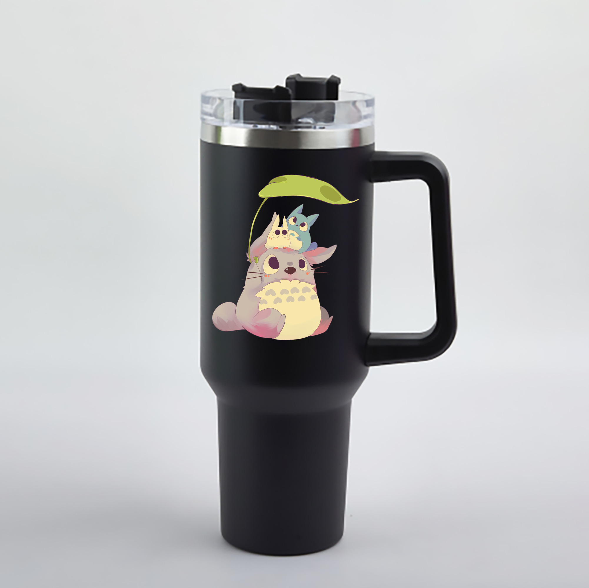 （画像用） となりのトトロ 草壁メイ 草壁サツキ My Neighbor Totoro Satsuki Kusakabe Mei Kusakabe 1200mL車用タンブラー - クリスタルステッカー（プラスチックストロー付き）