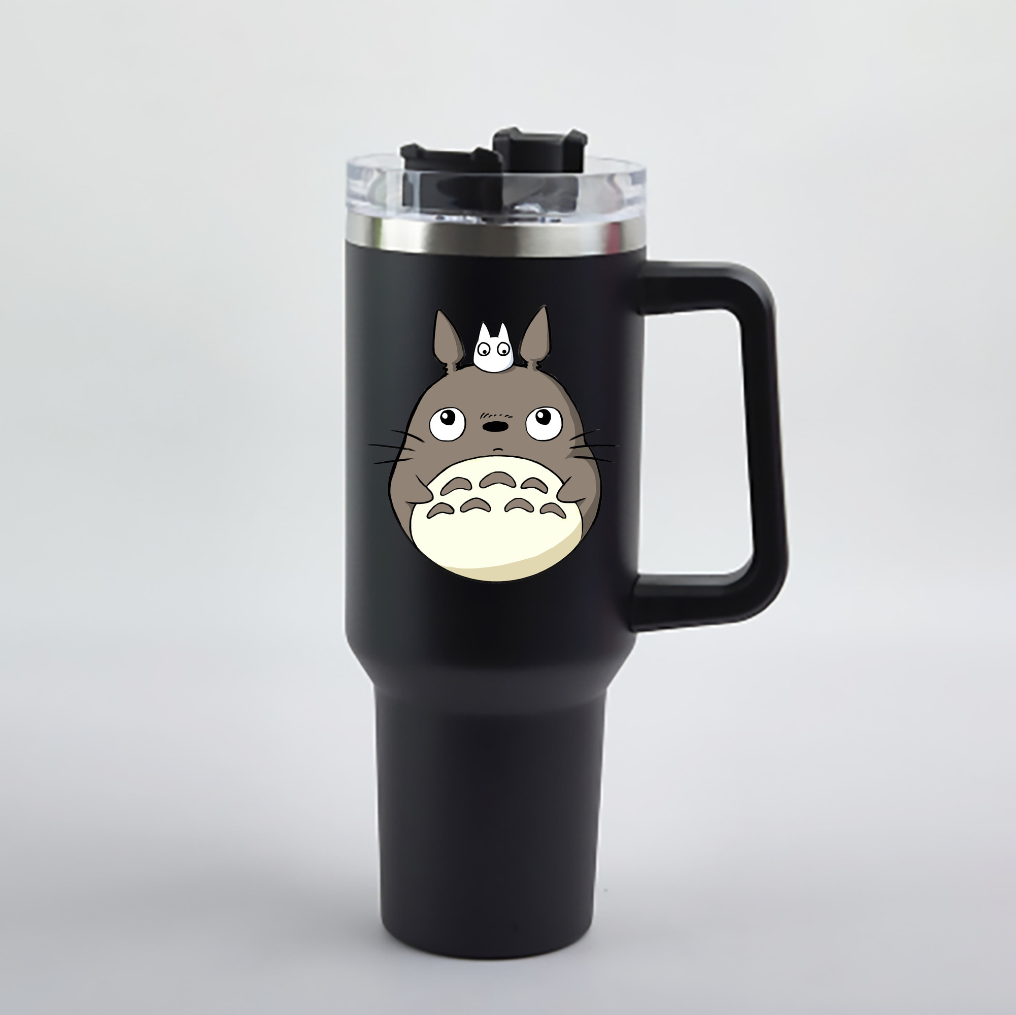 （画像用） となりのトトロ 草壁メイ 草壁サツキ My Neighbor Totoro Satsuki Kusakabe Mei Kusakabe 1200mL車用タンブラー - クリスタルステッカー（プラスチックストロー付き）