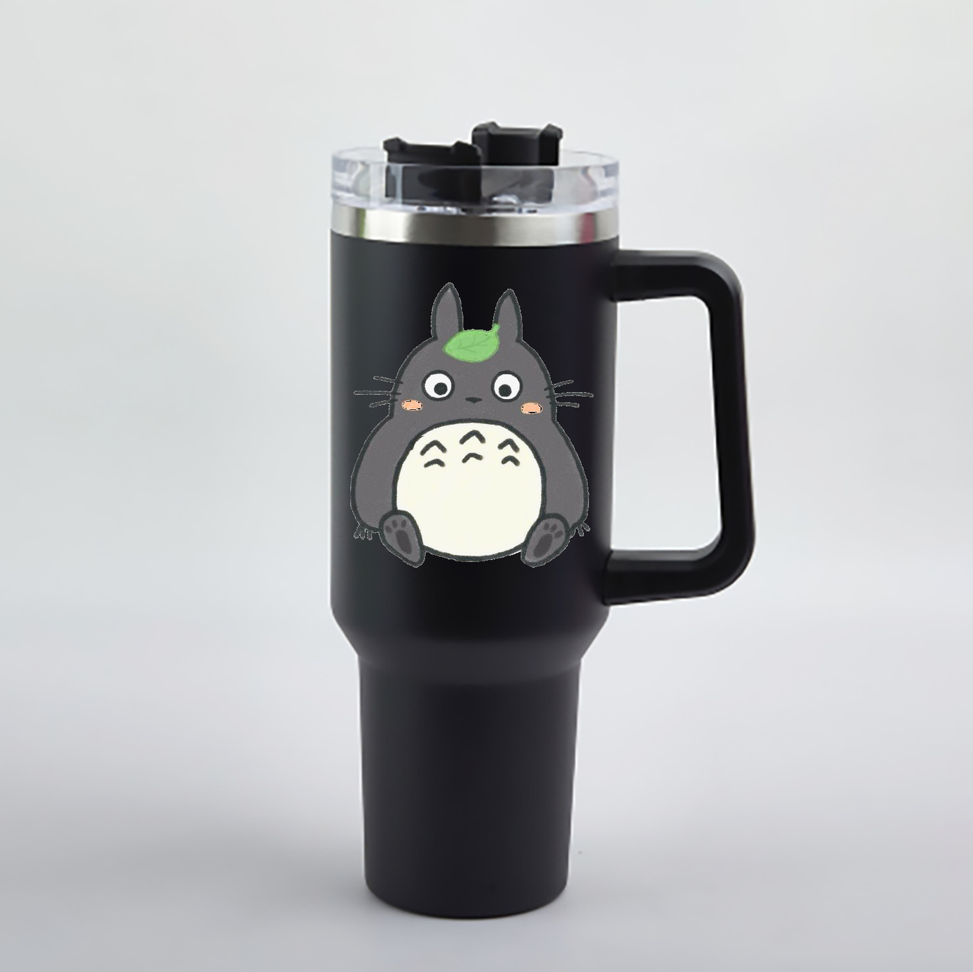 （画像用） となりのトトロ 草壁メイ 草壁サツキ My Neighbor Totoro Satsuki Kusakabe Mei Kusakabe 1200mL車用タンブラー - クリスタルステッカー（プラスチックストロー付き）