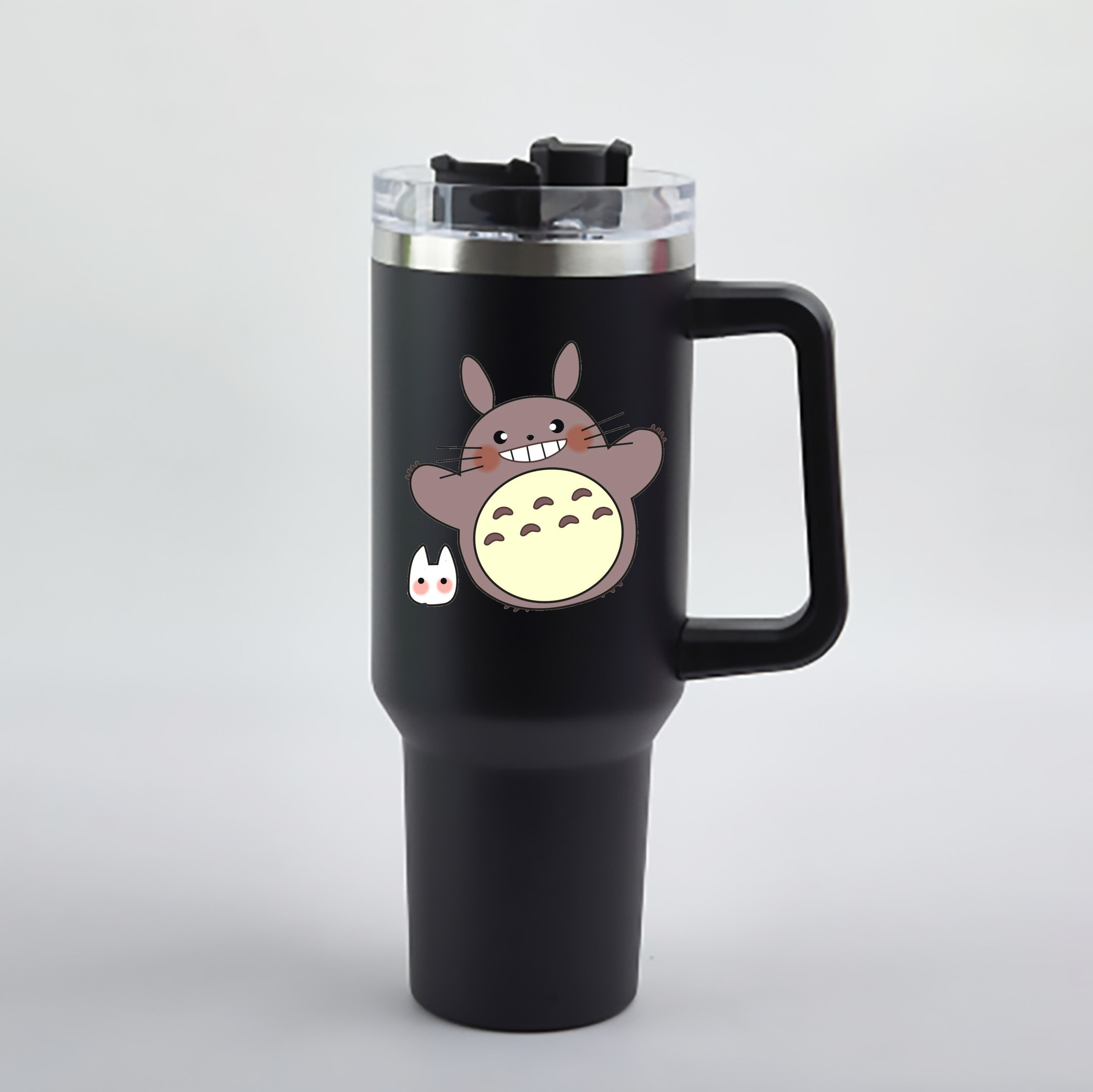 （画像用） となりのトトロ 草壁メイ 草壁サツキ My Neighbor Totoro Satsuki Kusakabe Mei Kusakabe 1200mL車用タンブラー - クリスタルステッカー（プラスチックストロー付き）