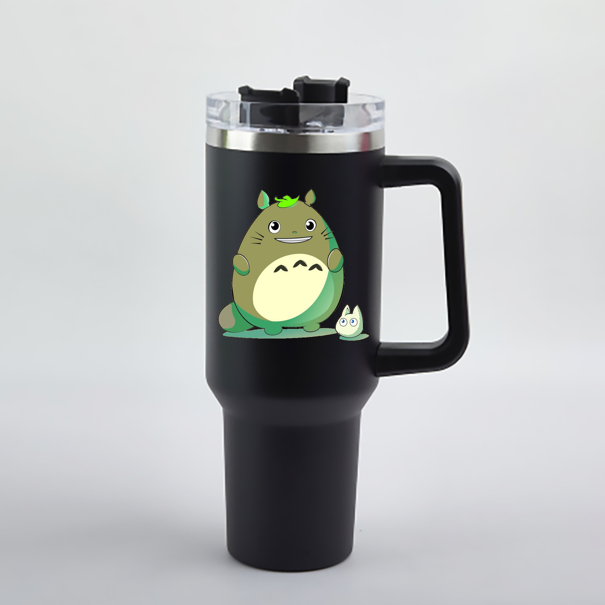 （画像用） となりのトトロ 草壁メイ 草壁サツキ My Neighbor Totoro Satsuki Kusakabe Mei Kusakabe 1200mL車用タンブラー - クリスタルステッカー（プラスチックストロー付き）
