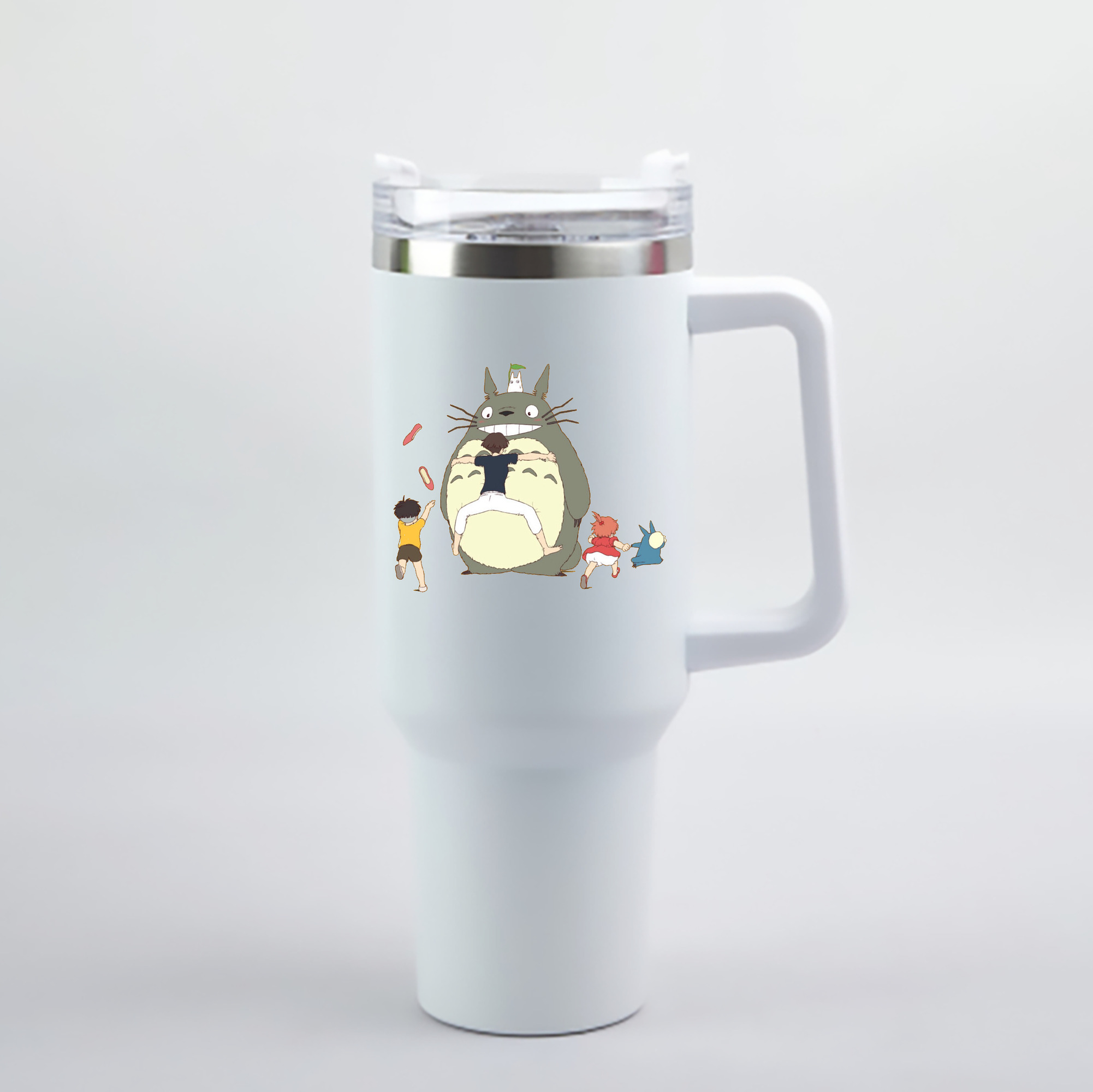 （画像用） となりのトトロ 草壁メイ 草壁サツキ My Neighbor Totoro Satsuki Kusakabe Mei Kusakabe 1200mL車用タンブラー - クリスタルステッカー（プラスチックストロー付き）
