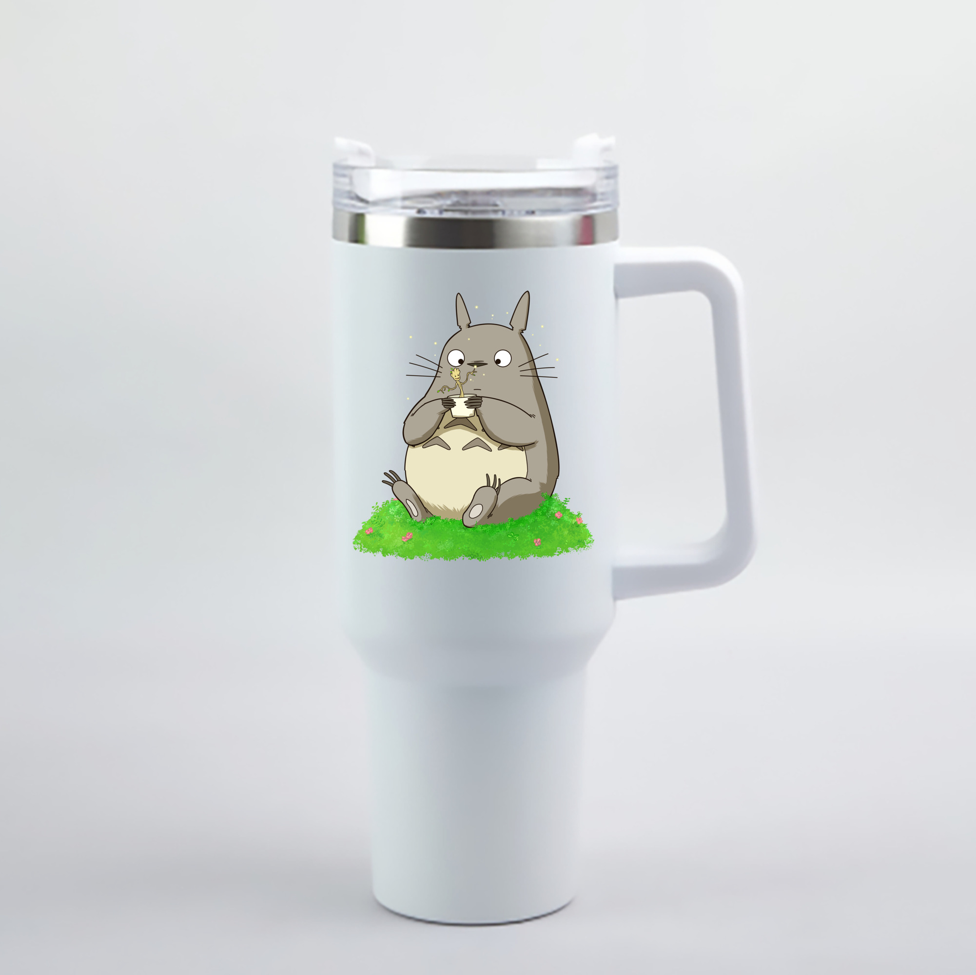 （画像用） となりのトトロ 草壁メイ 草壁サツキ My Neighbor Totoro Satsuki Kusakabe Mei Kusakabe 1200mL車用タンブラー - クリスタルステッカー（プラスチックストロー付き）