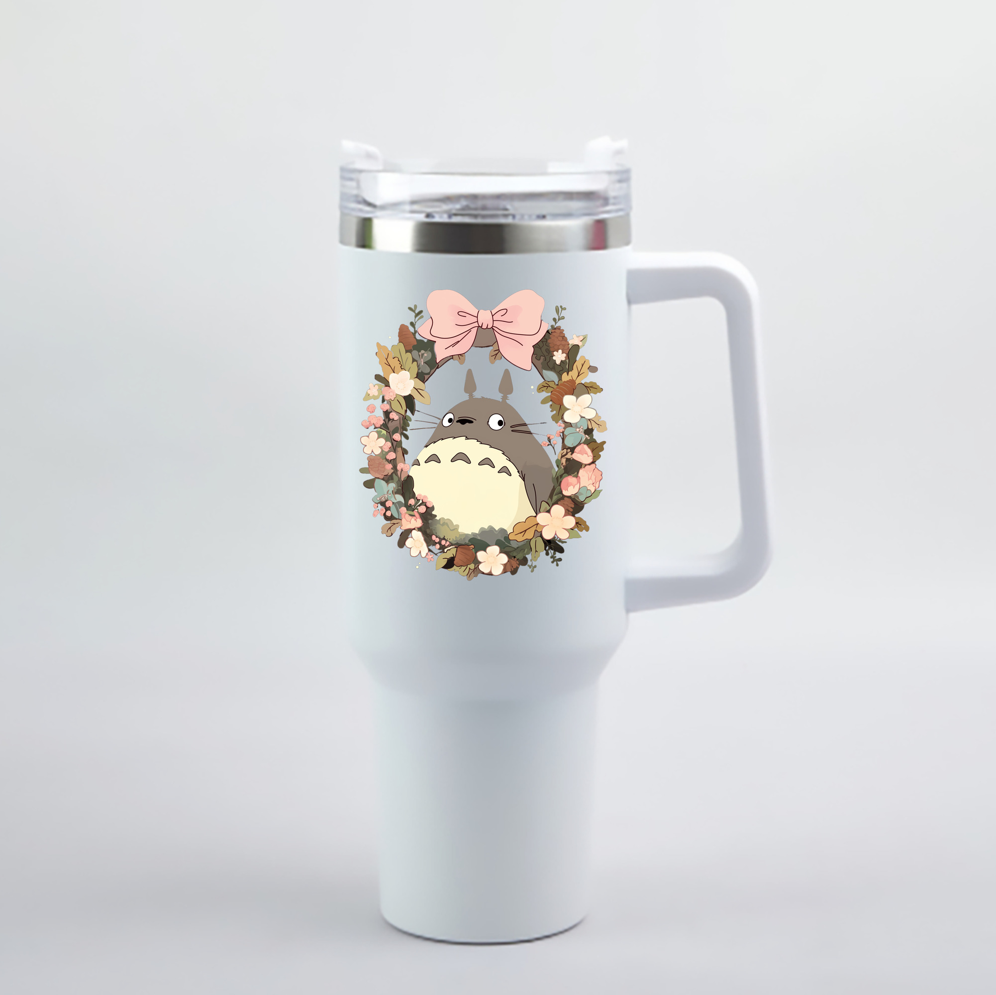 （画像用） となりのトトロ 草壁メイ 草壁サツキ My Neighbor Totoro Satsuki Kusakabe Mei Kusakabe 1200mL車用タンブラー - クリスタルステッカー（プラスチックストロー付き）