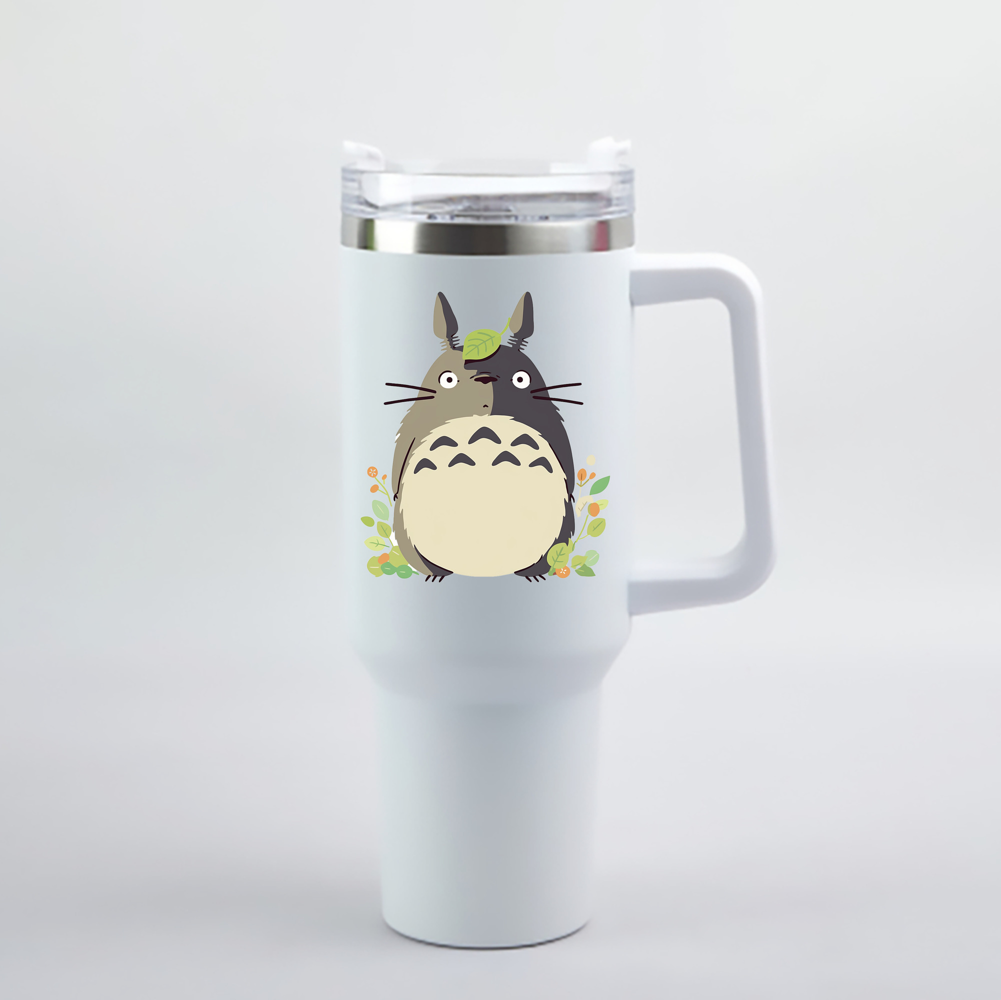 （画像用） となりのトトロ 草壁メイ 草壁サツキ My Neighbor Totoro Satsuki Kusakabe Mei Kusakabe 1200mL車用タンブラー - クリスタルステッカー（プラスチックストロー付き）