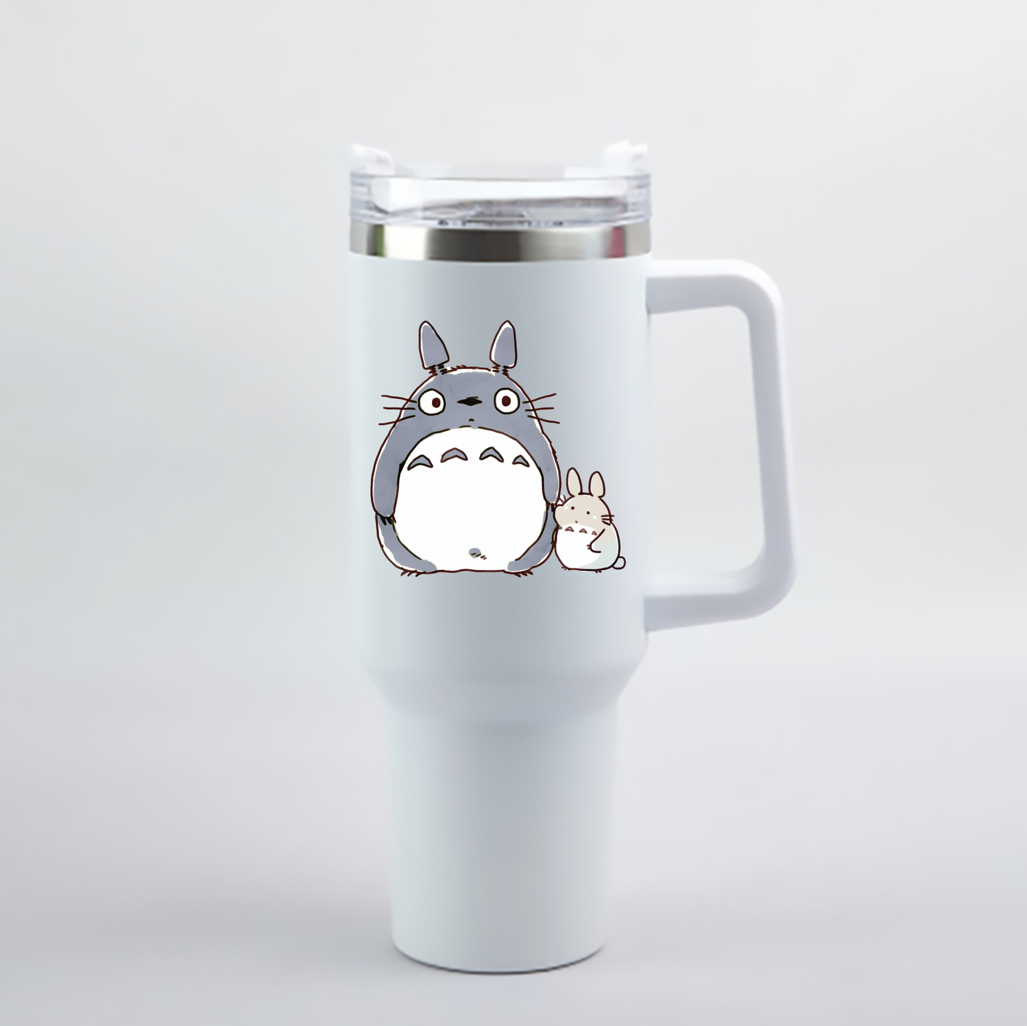 （画像用） となりのトトロ 草壁メイ 草壁サツキ My Neighbor Totoro Satsuki Kusakabe Mei Kusakabe 1200mL車用タンブラー - クリスタルステッカー（プラスチックストロー付き）