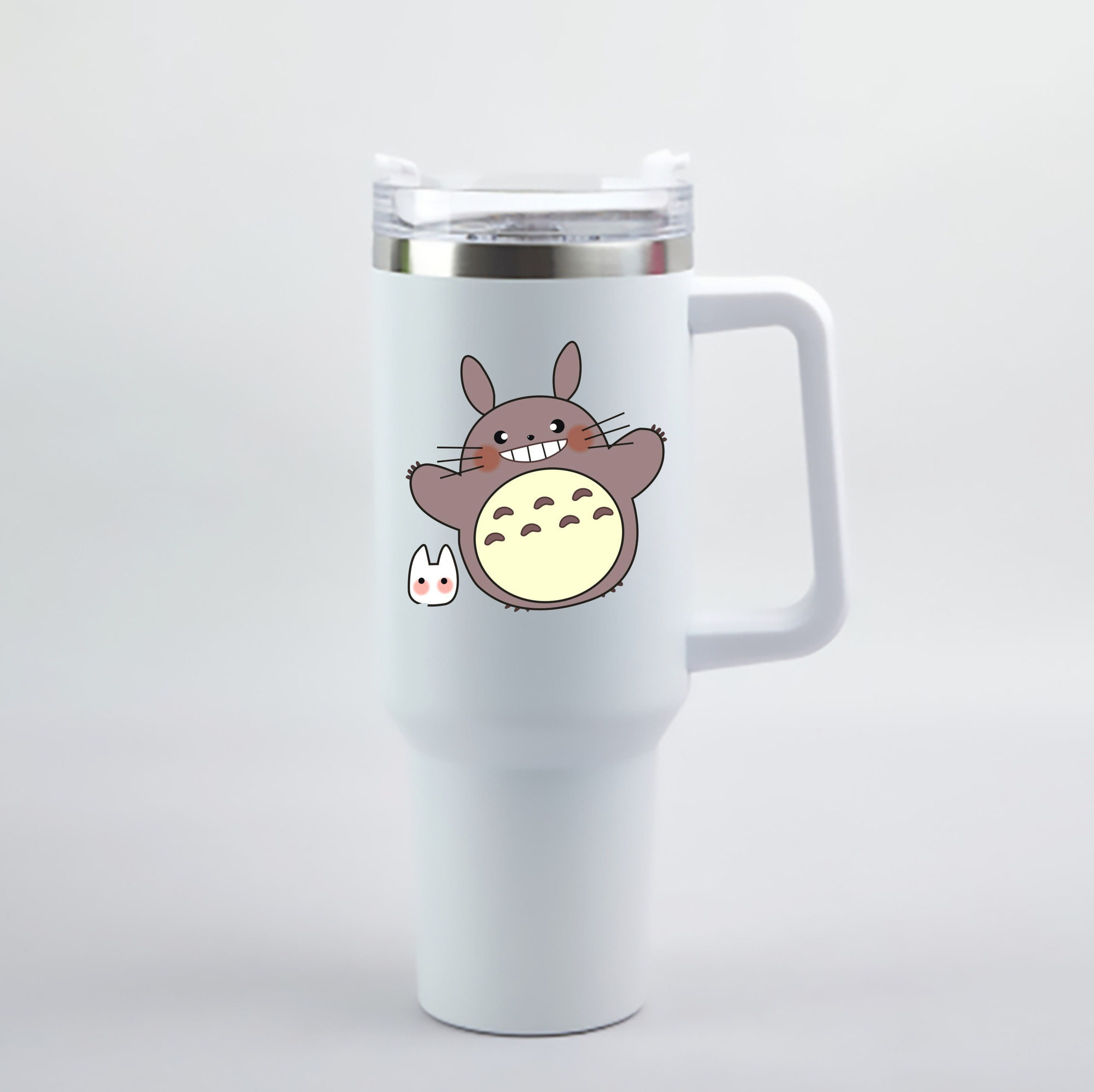 （画像用） となりのトトロ 草壁メイ 草壁サツキ My Neighbor Totoro Satsuki Kusakabe Mei Kusakabe 1200mL車用タンブラー - クリスタルステッカー（プラスチックストロー付き）