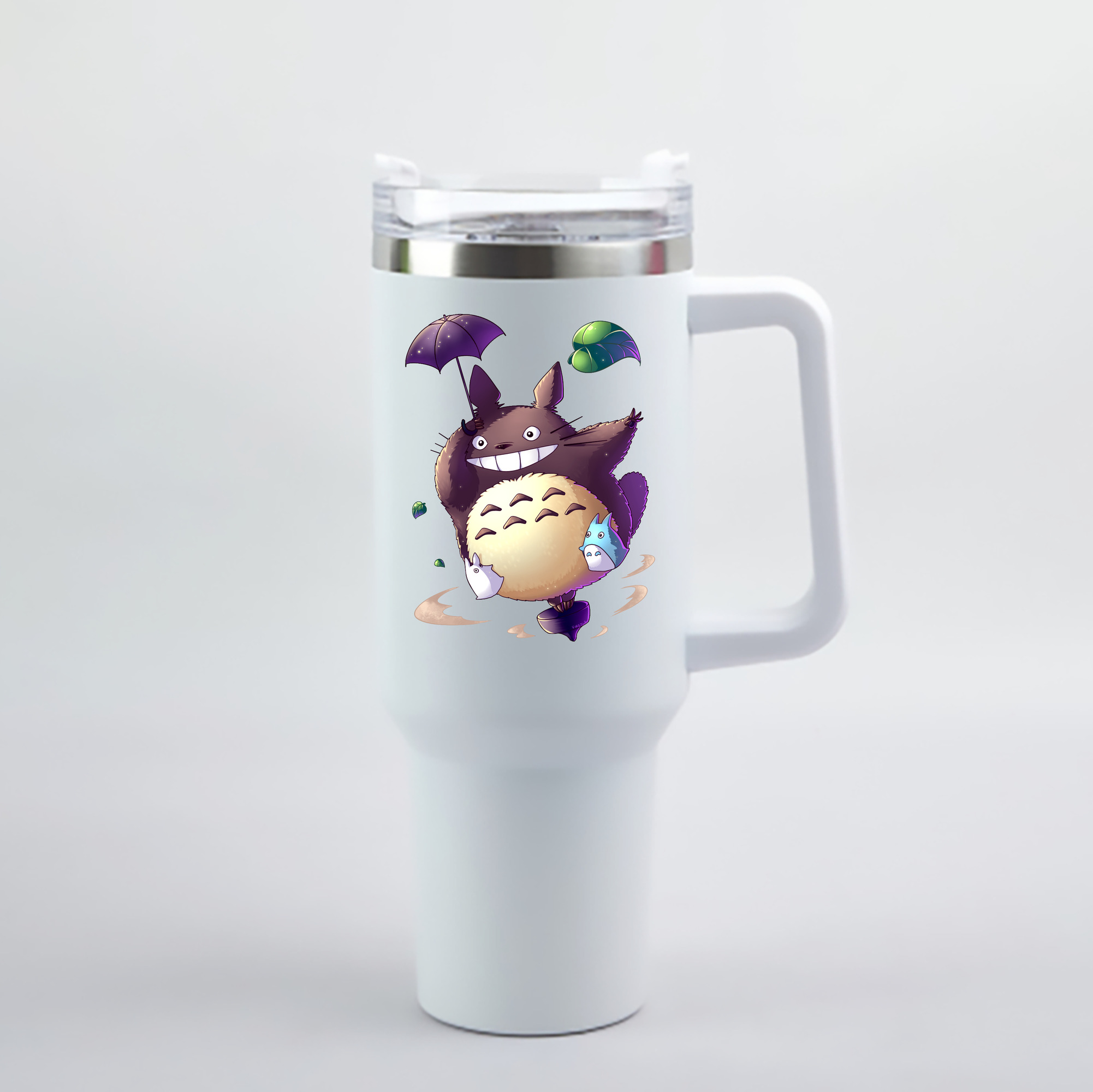 （画像用） となりのトトロ 草壁メイ 草壁サツキ My Neighbor Totoro Satsuki Kusakabe Mei Kusakabe 1200mL車用タンブラー - クリスタルステッカー（プラスチックストロー付き）