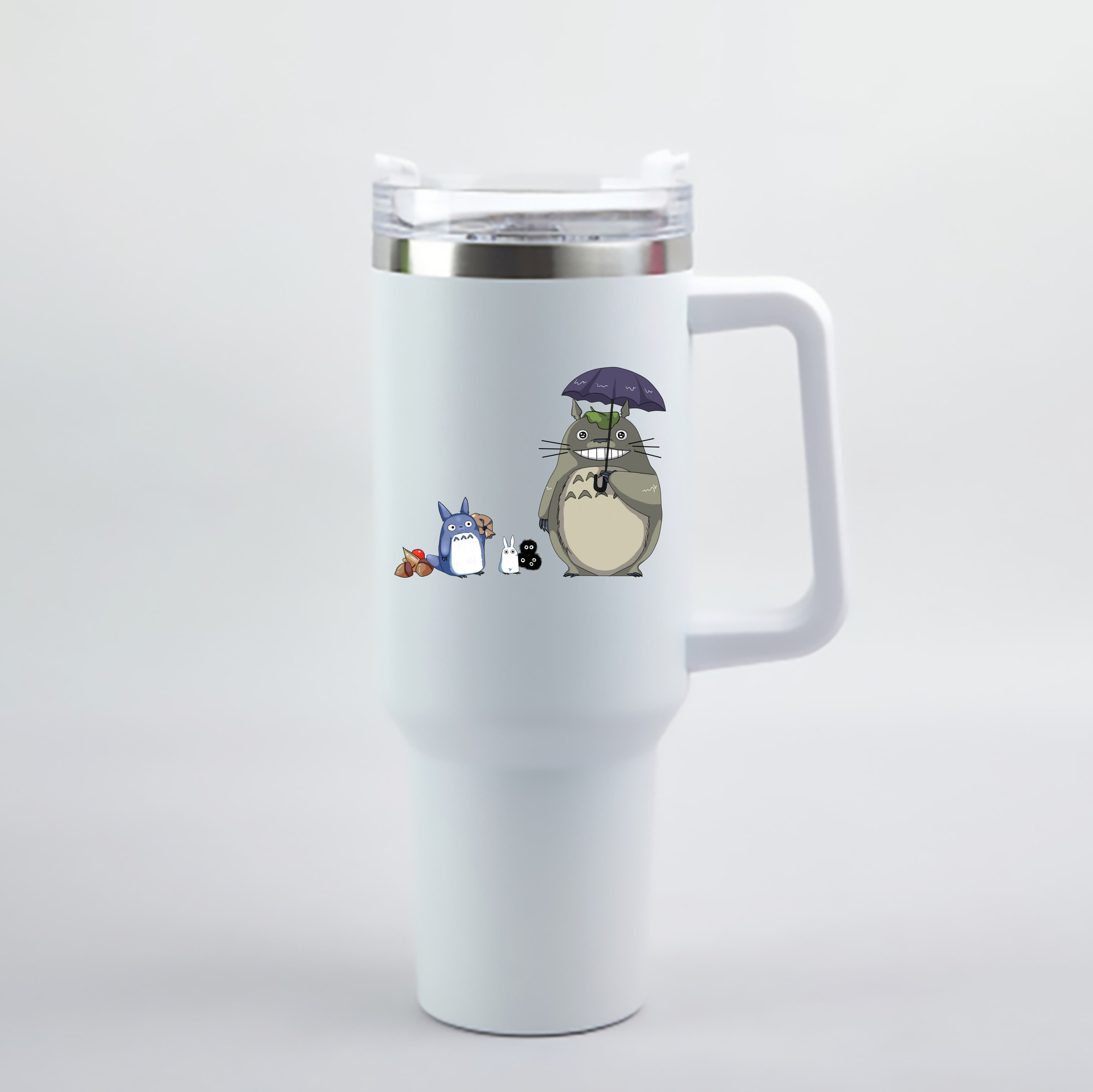 （画像用） となりのトトロ 草壁メイ 草壁サツキ My Neighbor Totoro Satsuki Kusakabe Mei Kusakabe 1200mL車用タンブラー - クリスタルステッカー（プラスチックストロー付き）