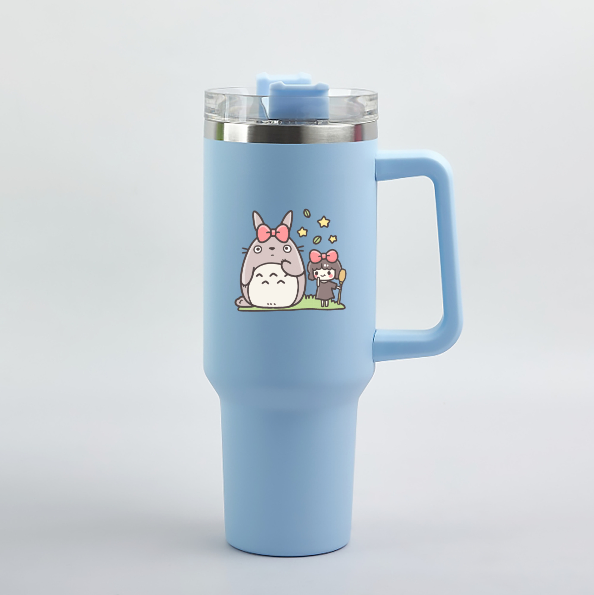 （画像用） となりのトトロ 草壁メイ 草壁サツキ My Neighbor Totoro Satsuki Kusakabe Mei Kusakabe 1200mL車用タンブラー（カラープリント）