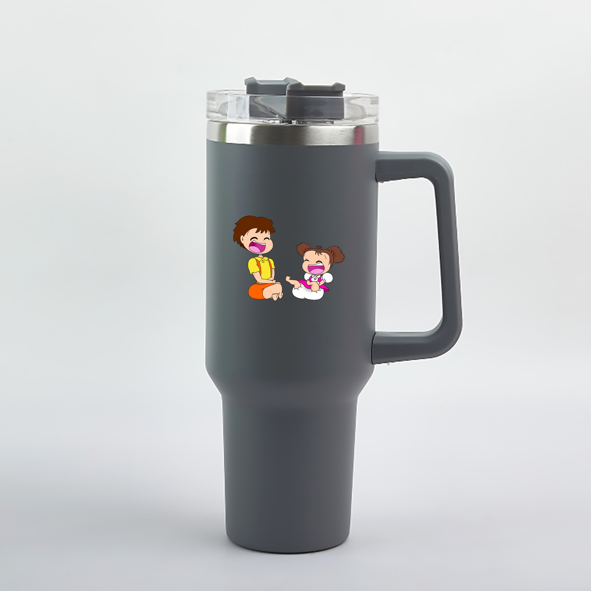 （画像用） となりのトトロ 草壁メイ 草壁サツキ My Neighbor Totoro Satsuki Kusakabe Mei Kusakabe 1200mL車用タンブラー（カラープリント）