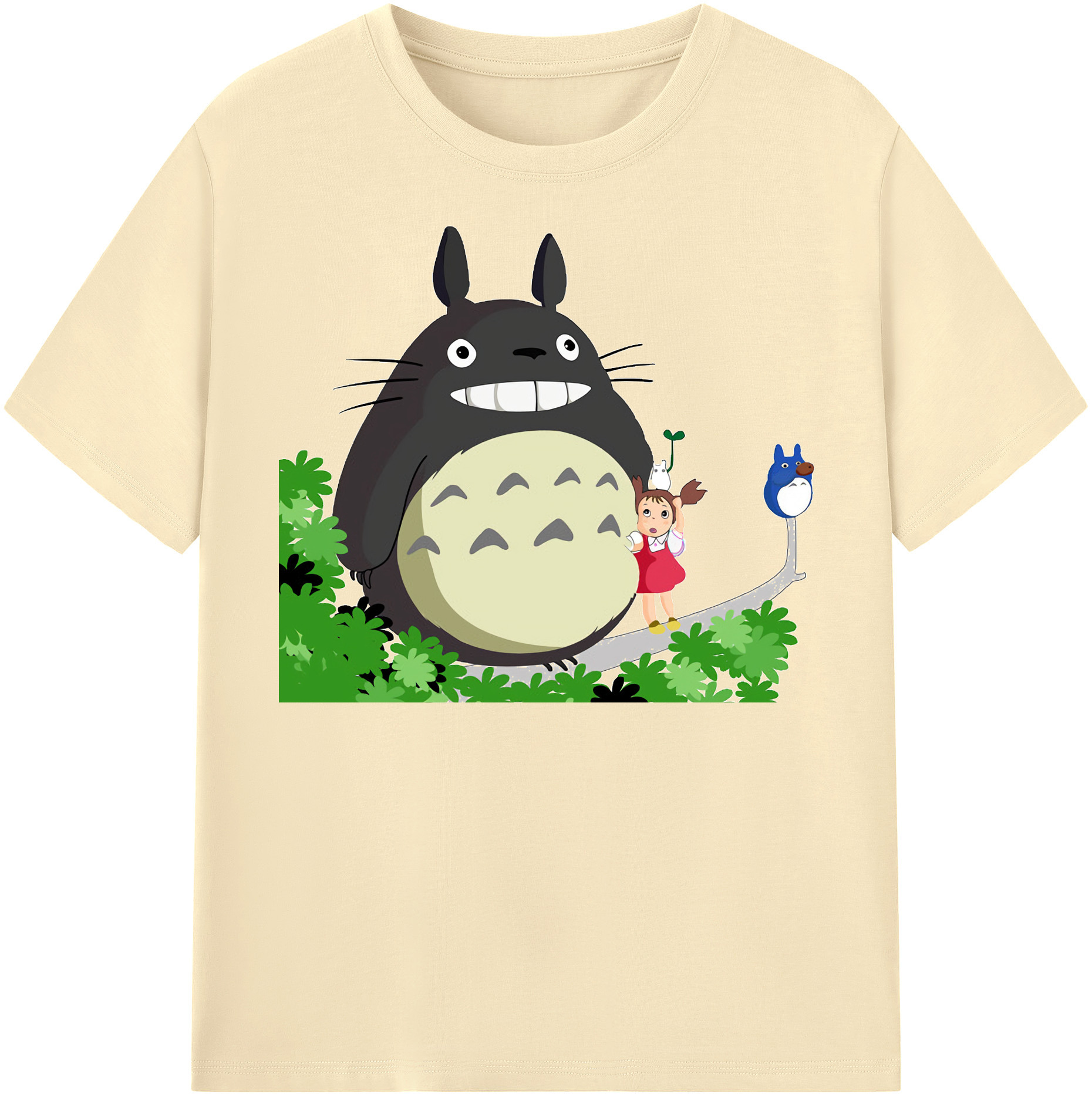 （画像用） となりのトトロ 草壁メイ 草壁サツキ My Neighbor Totoro Satsuki Kusakabe Mei Kusakabe 綿100％半袖Tシャツ（フロントプリント）