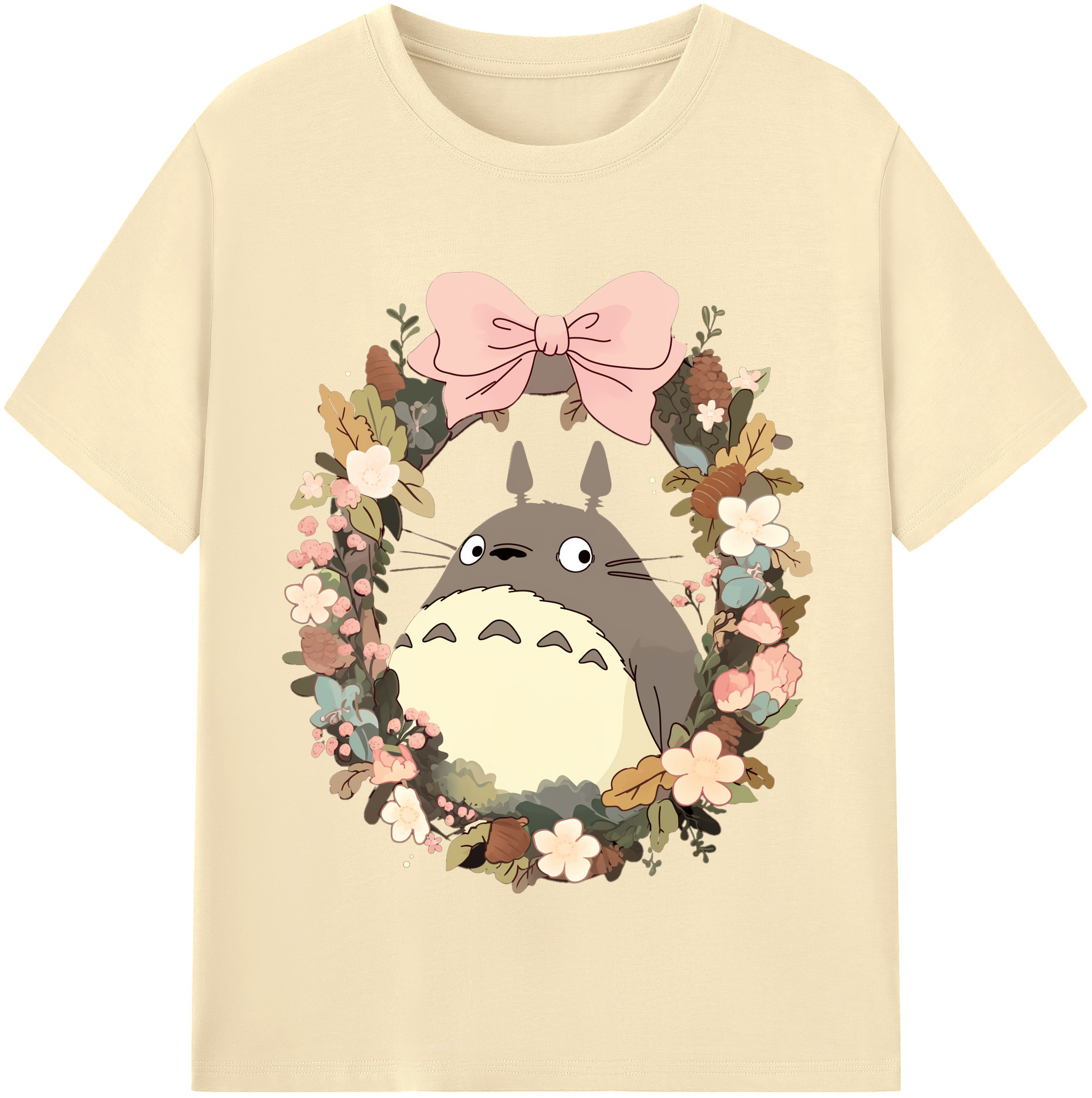 （画像用） となりのトトロ 草壁メイ 草壁サツキ My Neighbor Totoro Satsuki Kusakabe Mei Kusakabe 綿100％半袖Tシャツ（フロントプリント）