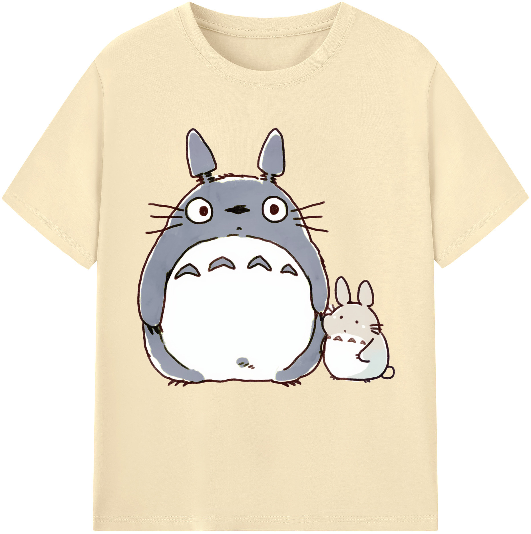 （画像用） となりのトトロ 草壁メイ 草壁サツキ My Neighbor Totoro Satsuki Kusakabe Mei Kusakabe 綿100％半袖Tシャツ（フロントプリント）