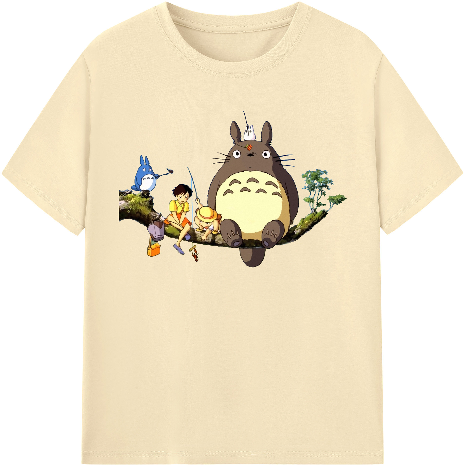 （画像用） となりのトトロ 草壁メイ 草壁サツキ My Neighbor Totoro Satsuki Kusakabe Mei Kusakabe 綿100％半袖Tシャツ（フロントプリント）