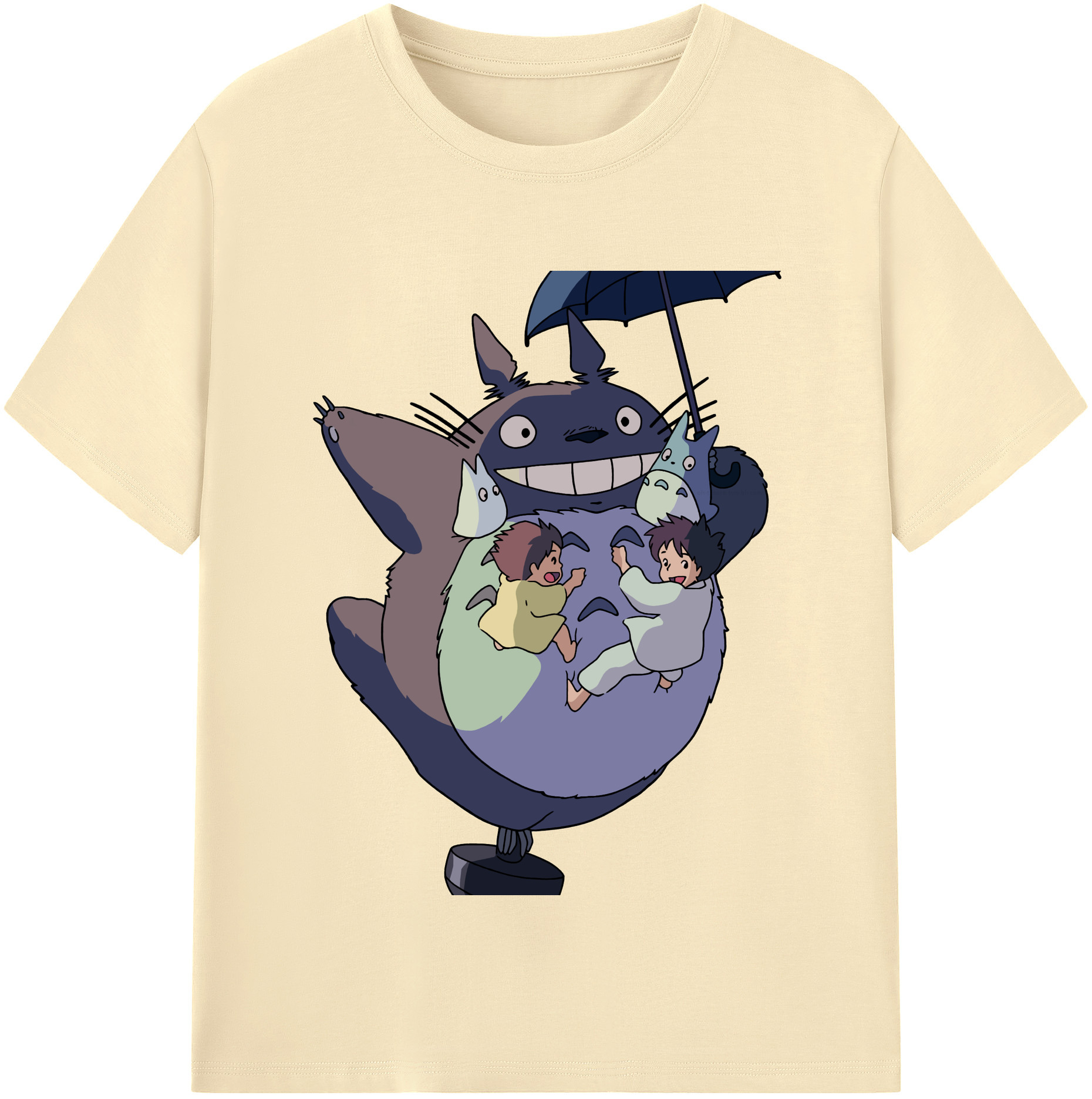（画像用） となりのトトロ 草壁メイ 草壁サツキ My Neighbor Totoro Satsuki Kusakabe Mei Kusakabe 綿100％半袖Tシャツ（フロントプリント）