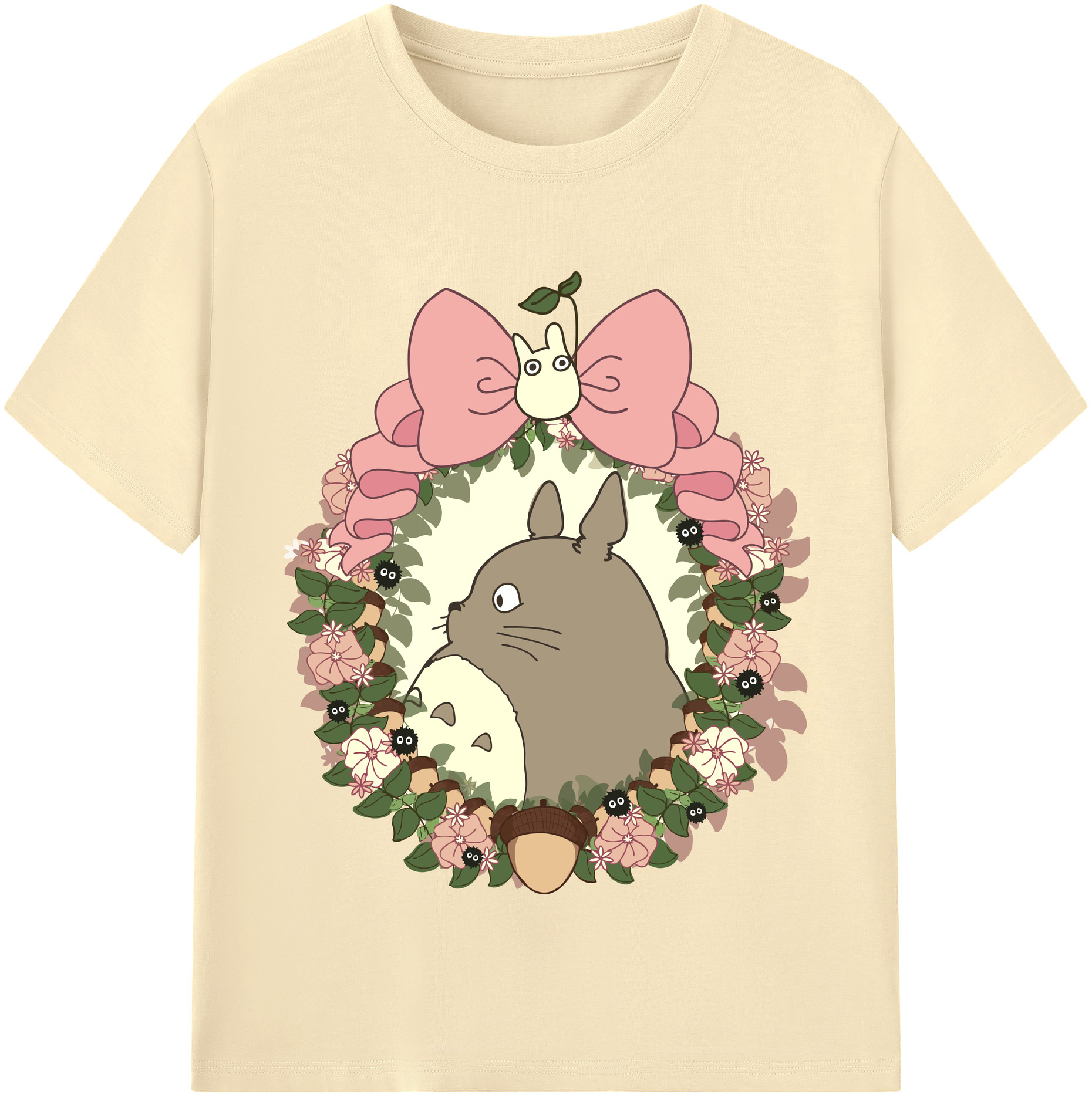 （画像用） となりのトトロ 草壁メイ 草壁サツキ My Neighbor Totoro Satsuki Kusakabe Mei Kusakabe 綿100％半袖Tシャツ（フロントプリント）