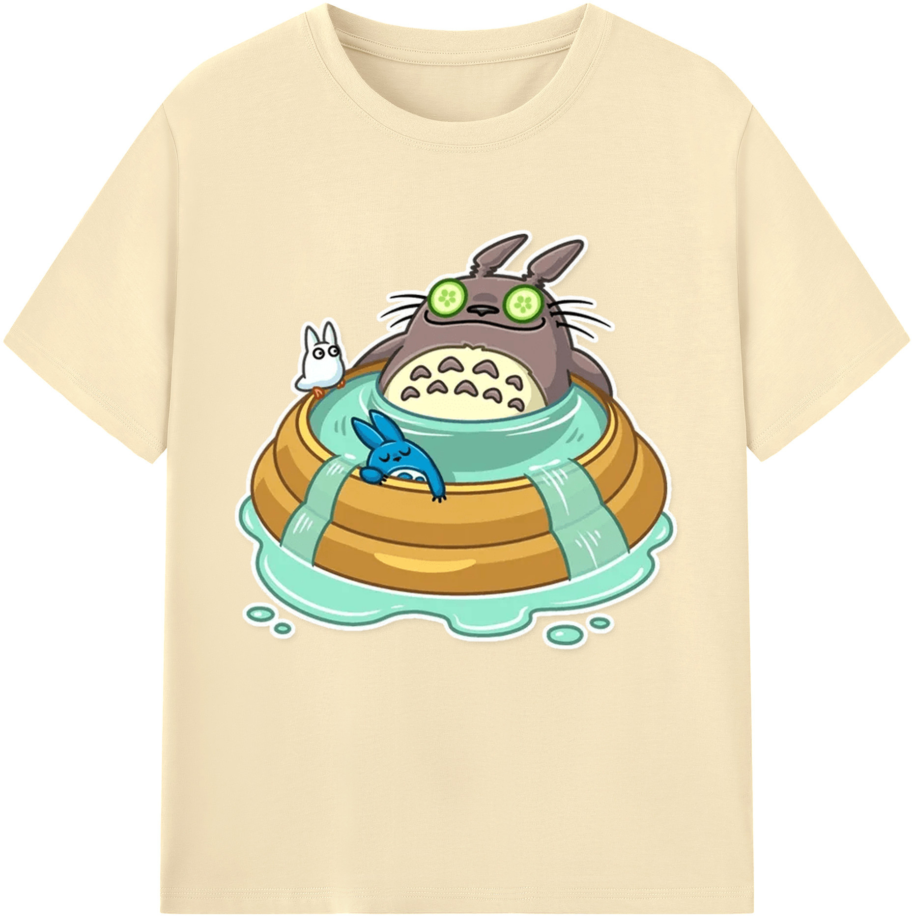 （画像用） となりのトトロ 草壁メイ 草壁サツキ My Neighbor Totoro Satsuki Kusakabe Mei Kusakabe 綿100％半袖Tシャツ（フロントプリント）