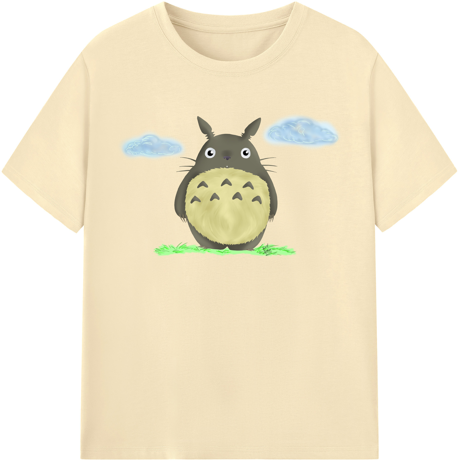 （画像用） となりのトトロ 草壁メイ 草壁サツキ My Neighbor Totoro Satsuki Kusakabe Mei Kusakabe 綿100％半袖Tシャツ（フロントプリント）
