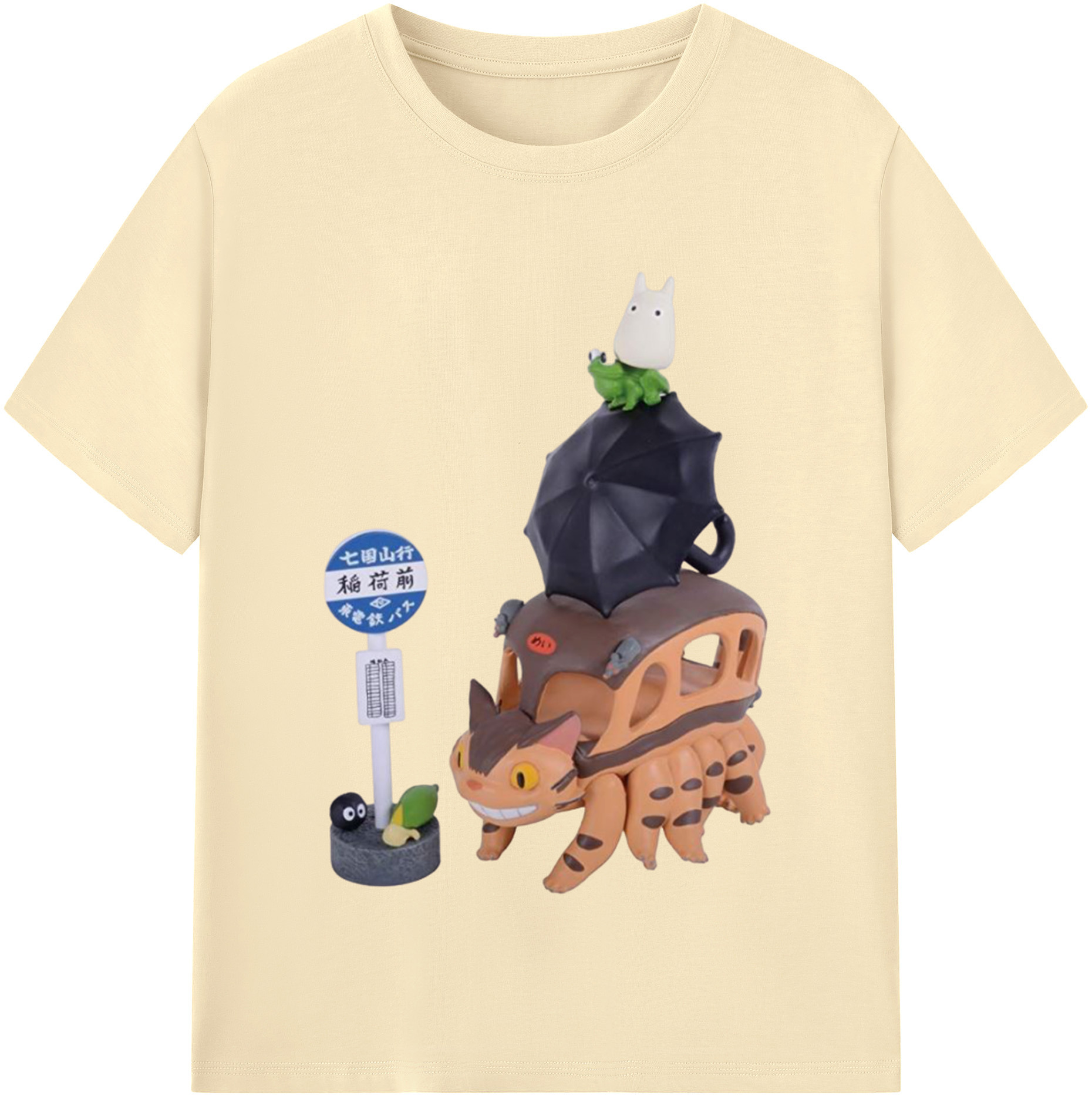 （画像用） となりのトトロ 草壁メイ 草壁サツキ My Neighbor Totoro Satsuki Kusakabe Mei Kusakabe 綿100％半袖Tシャツ（フロントプリント）